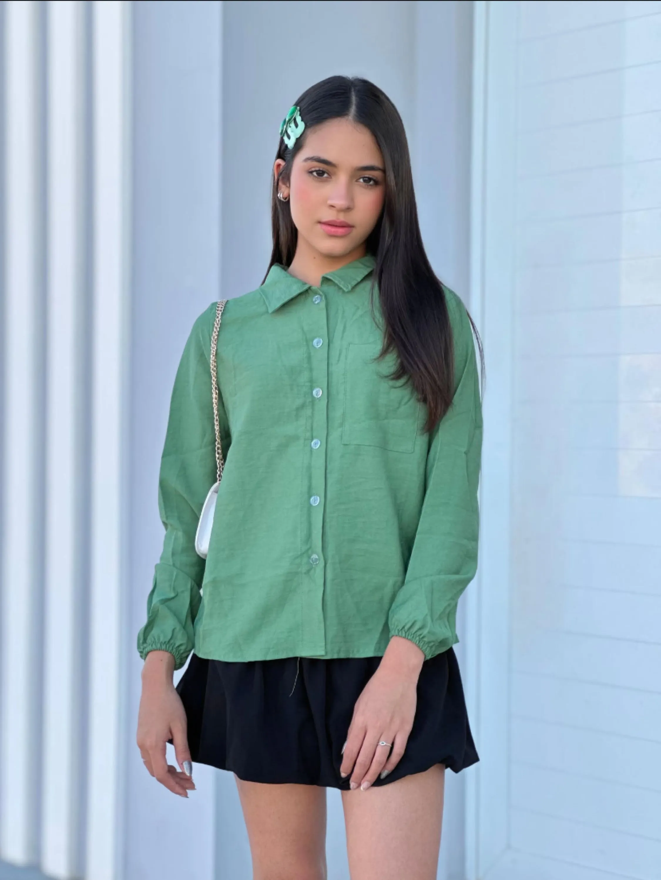 Camisa manga longa tecido sensorial juvenil