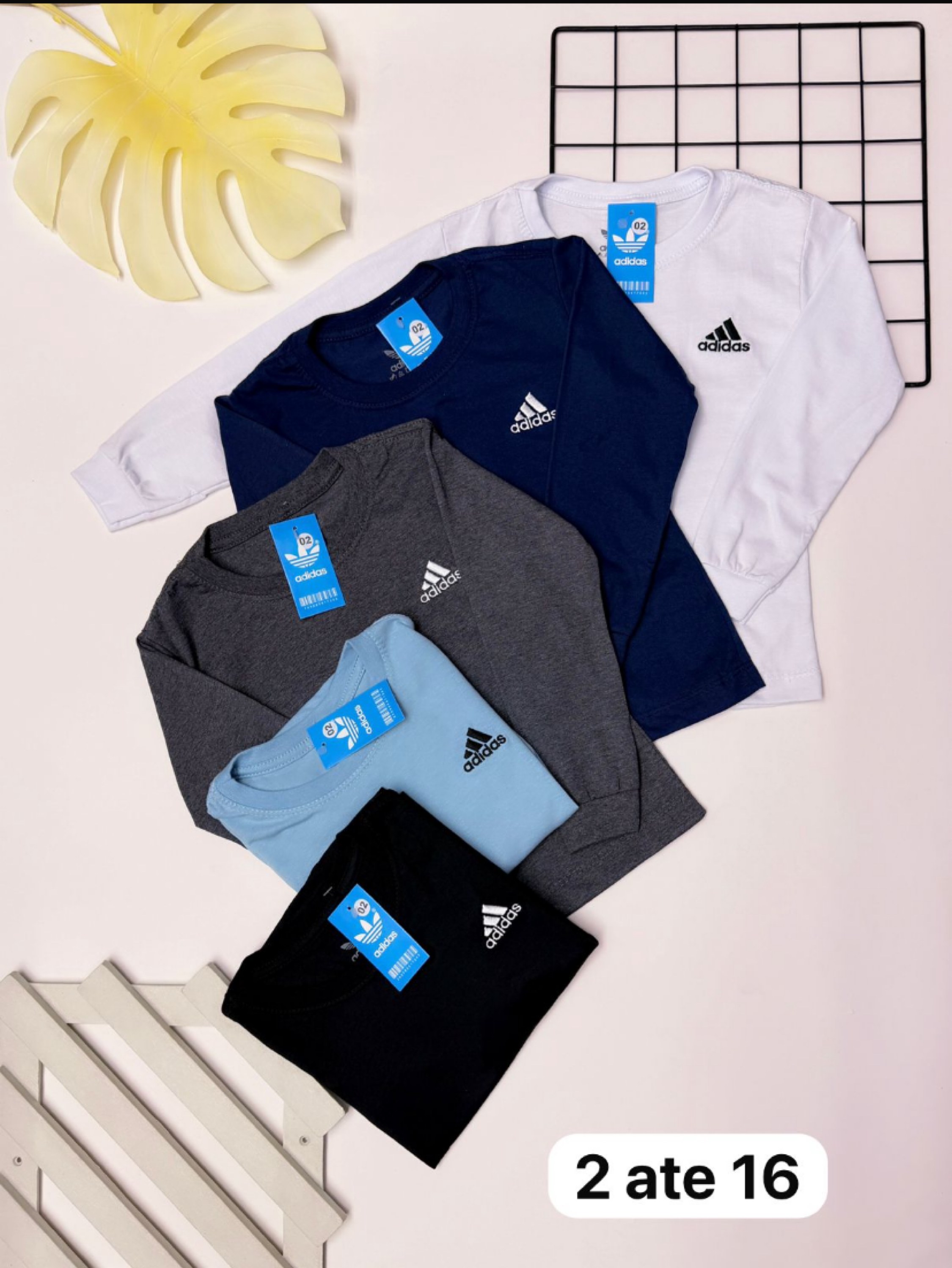 Camiseta manga longa Adidas infantil /juvenil