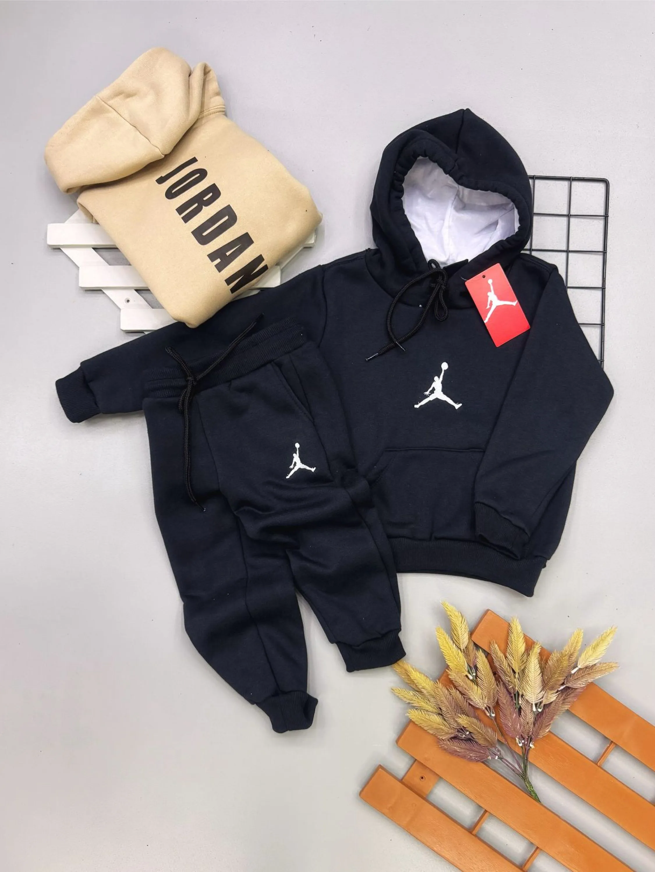 Conjunto Jordan de moletom 3 cabos flanelado
