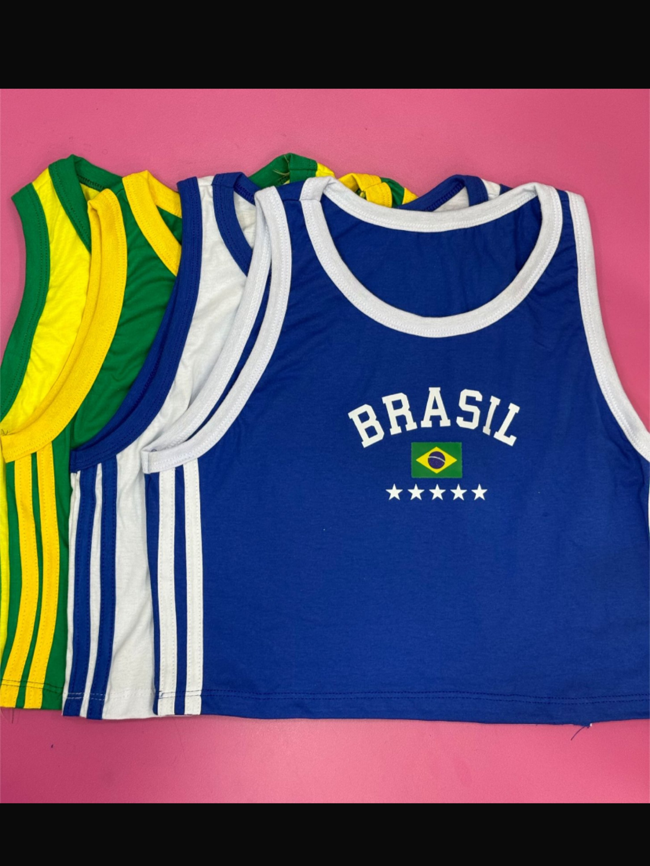 Kit 4 crooped regata Brasil