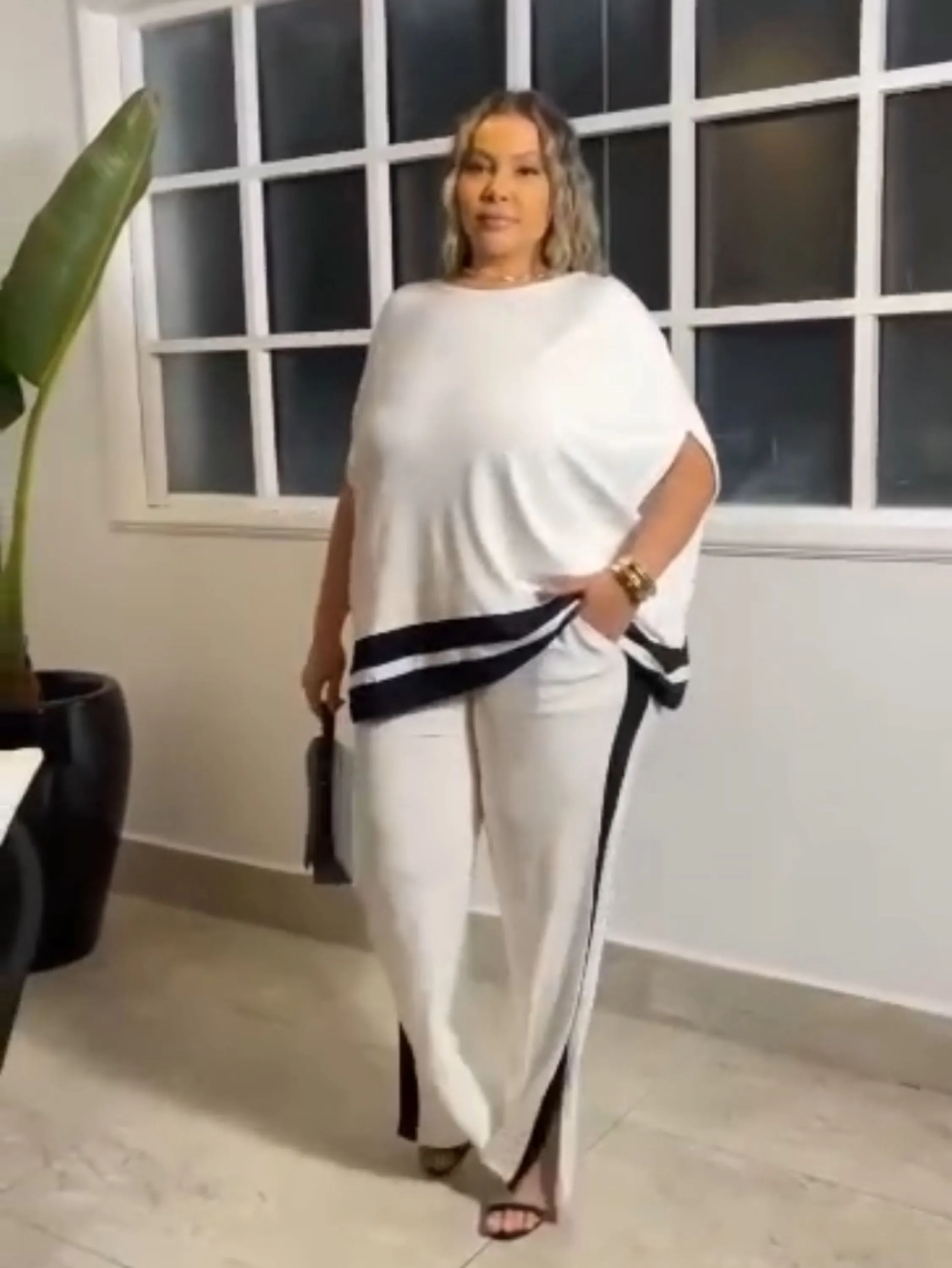 Conjunto Pantalona e blusa  tecido viscolycra Plus size
