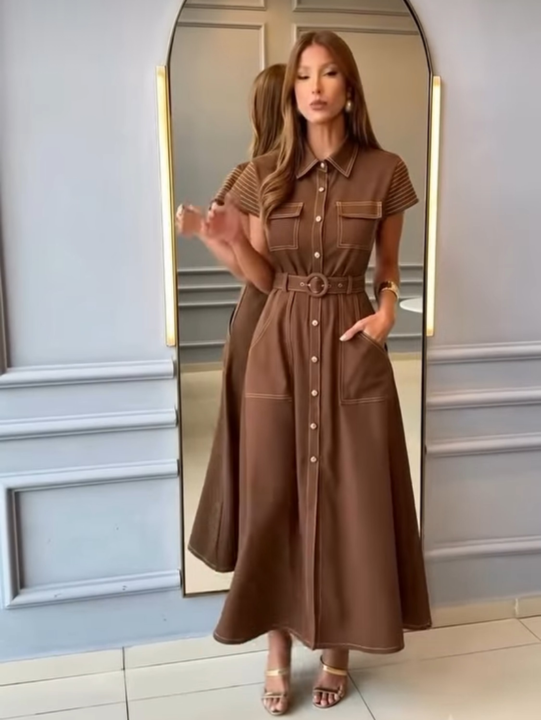 Vestido Chamise longuete