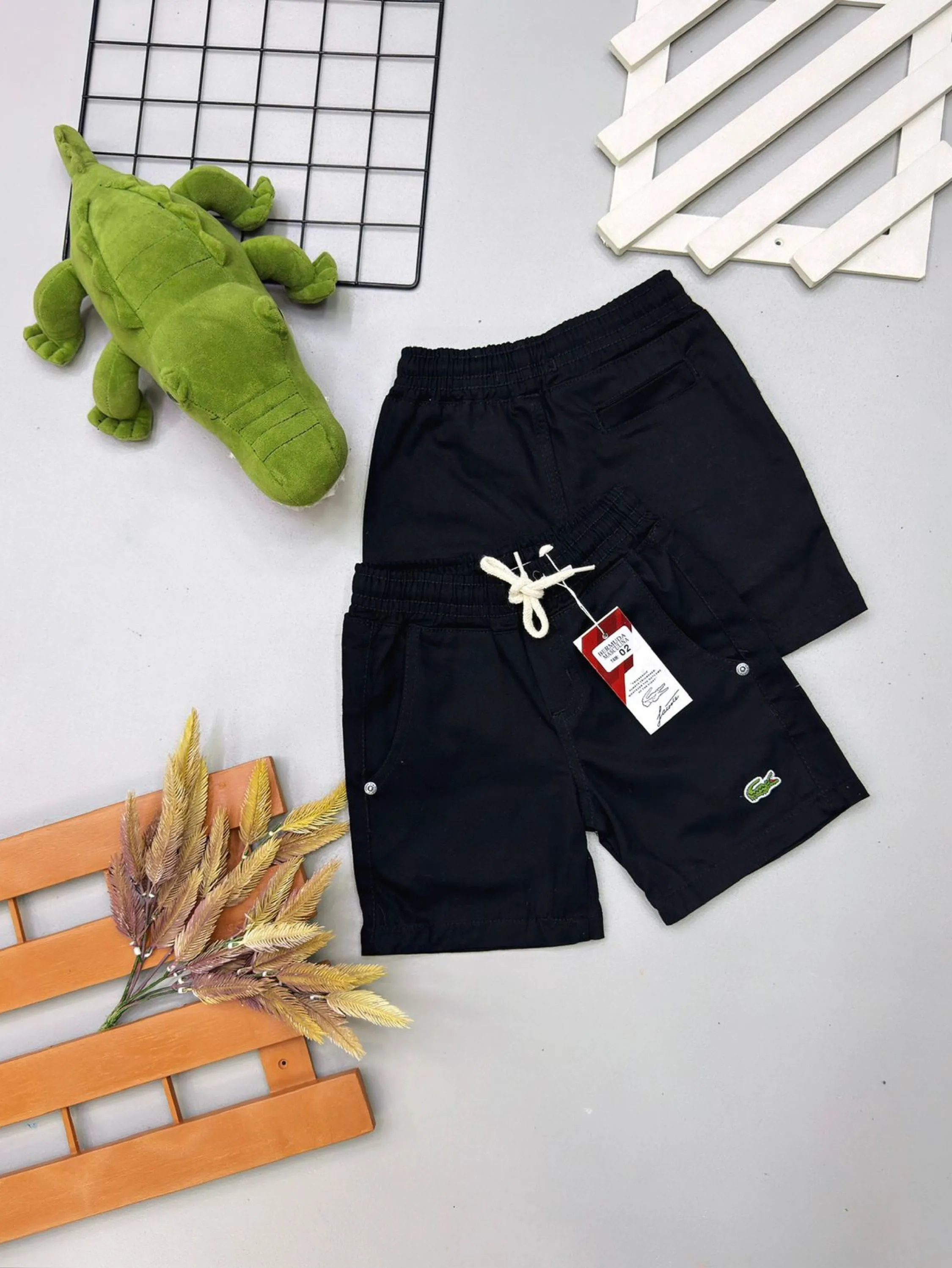 Bermuda Lacoste com cordão infantil /juvenil