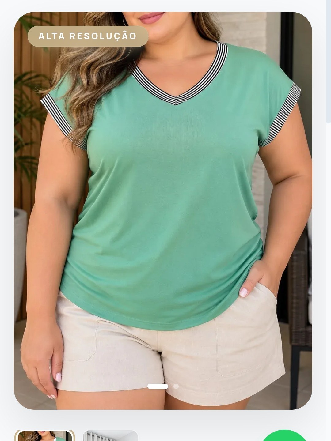 Kit com 5 t-shirt básica gola V Plus size