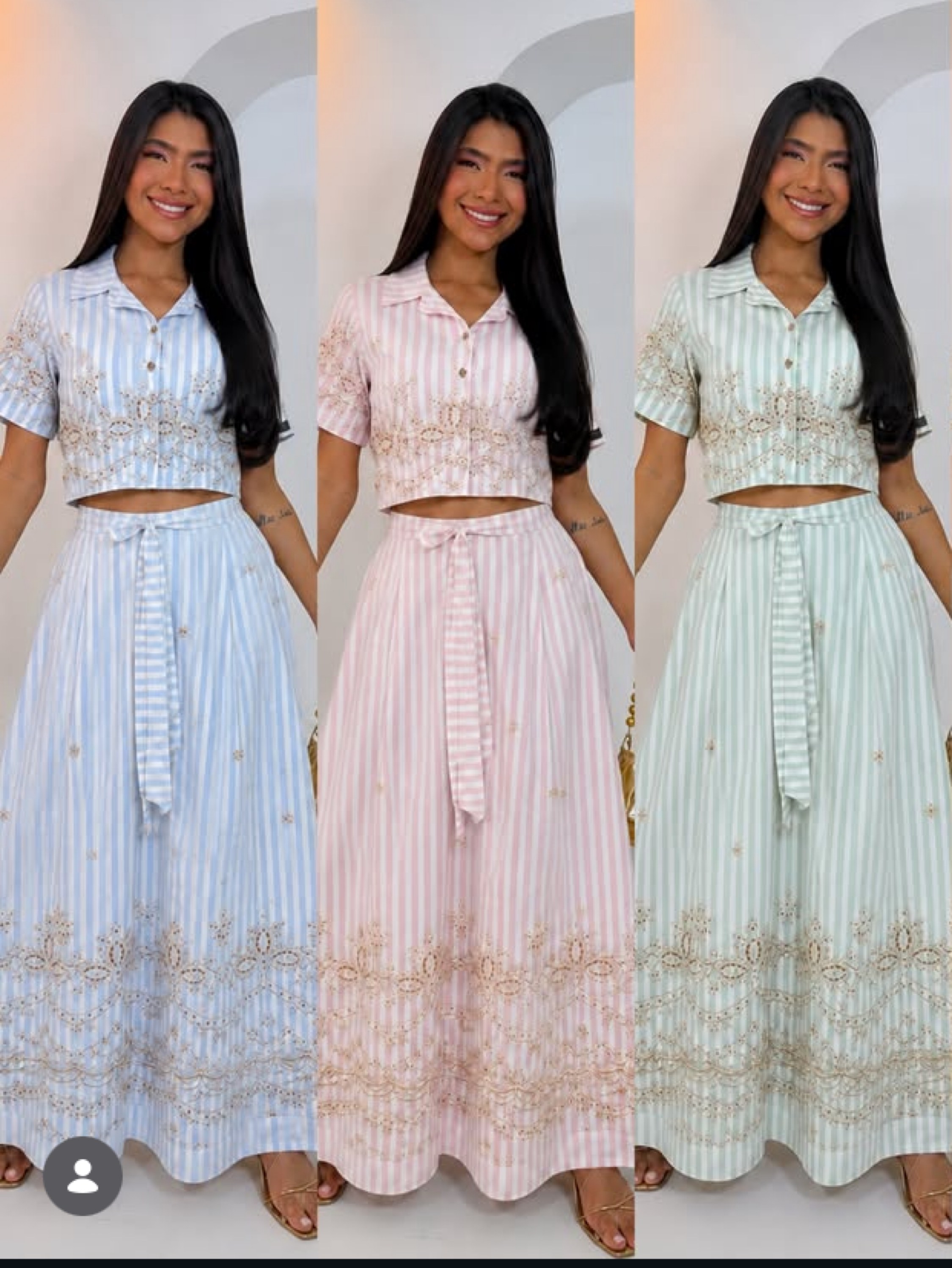 Conjunto em Laise bordada
