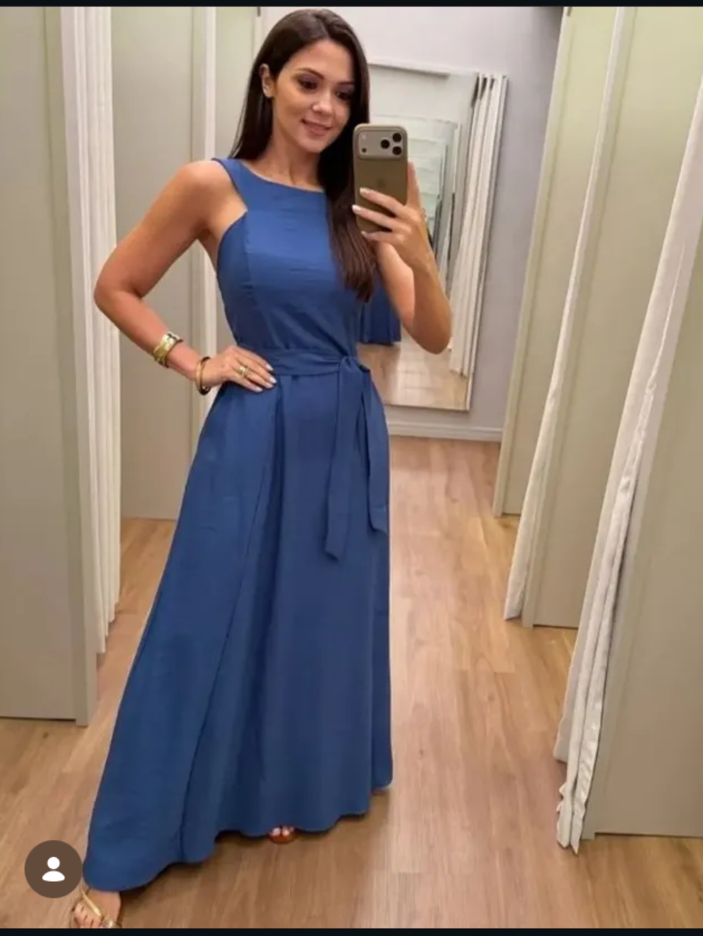 Vestido longo regata