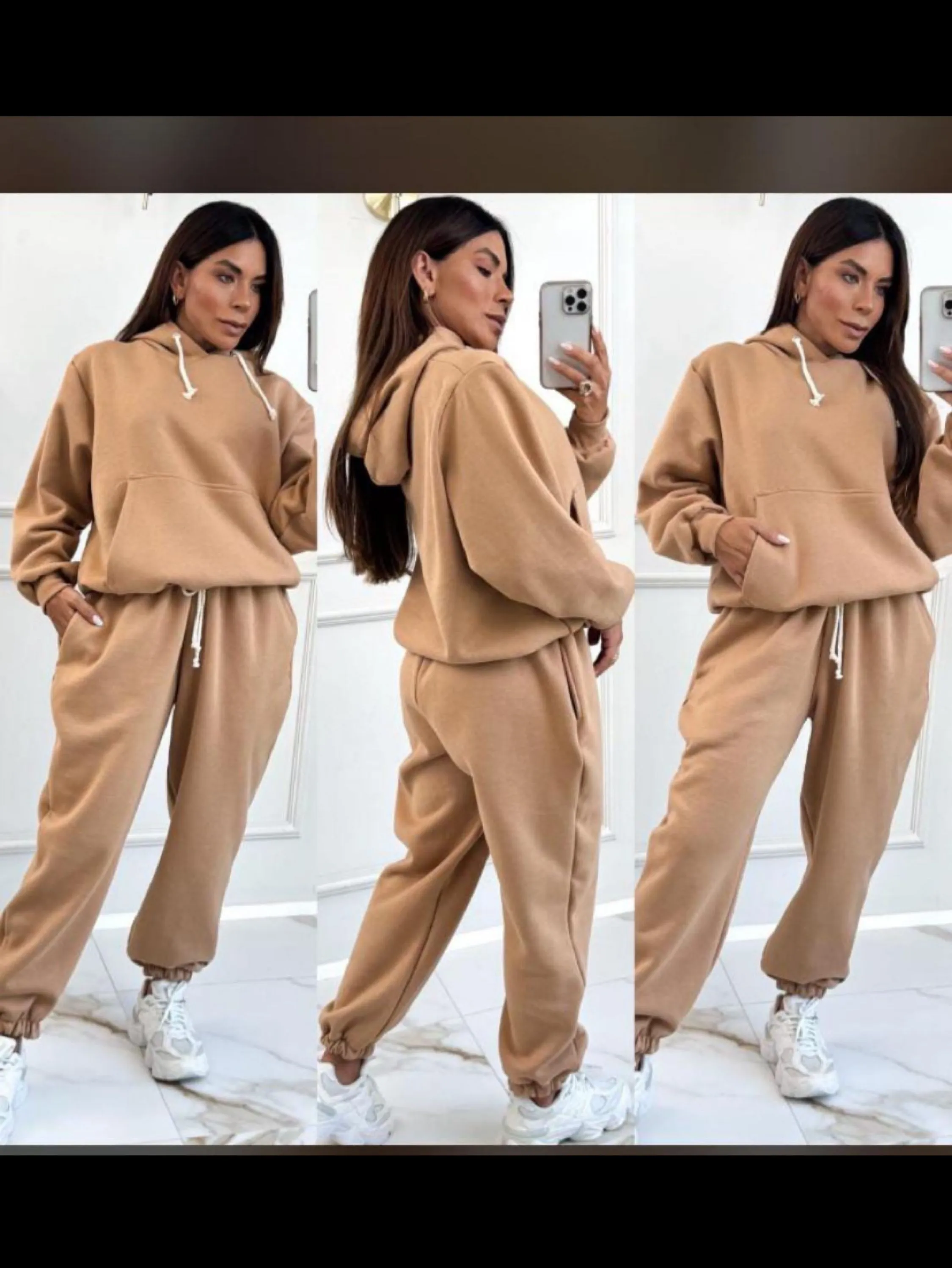 Conjunto de moletom americano forrado
