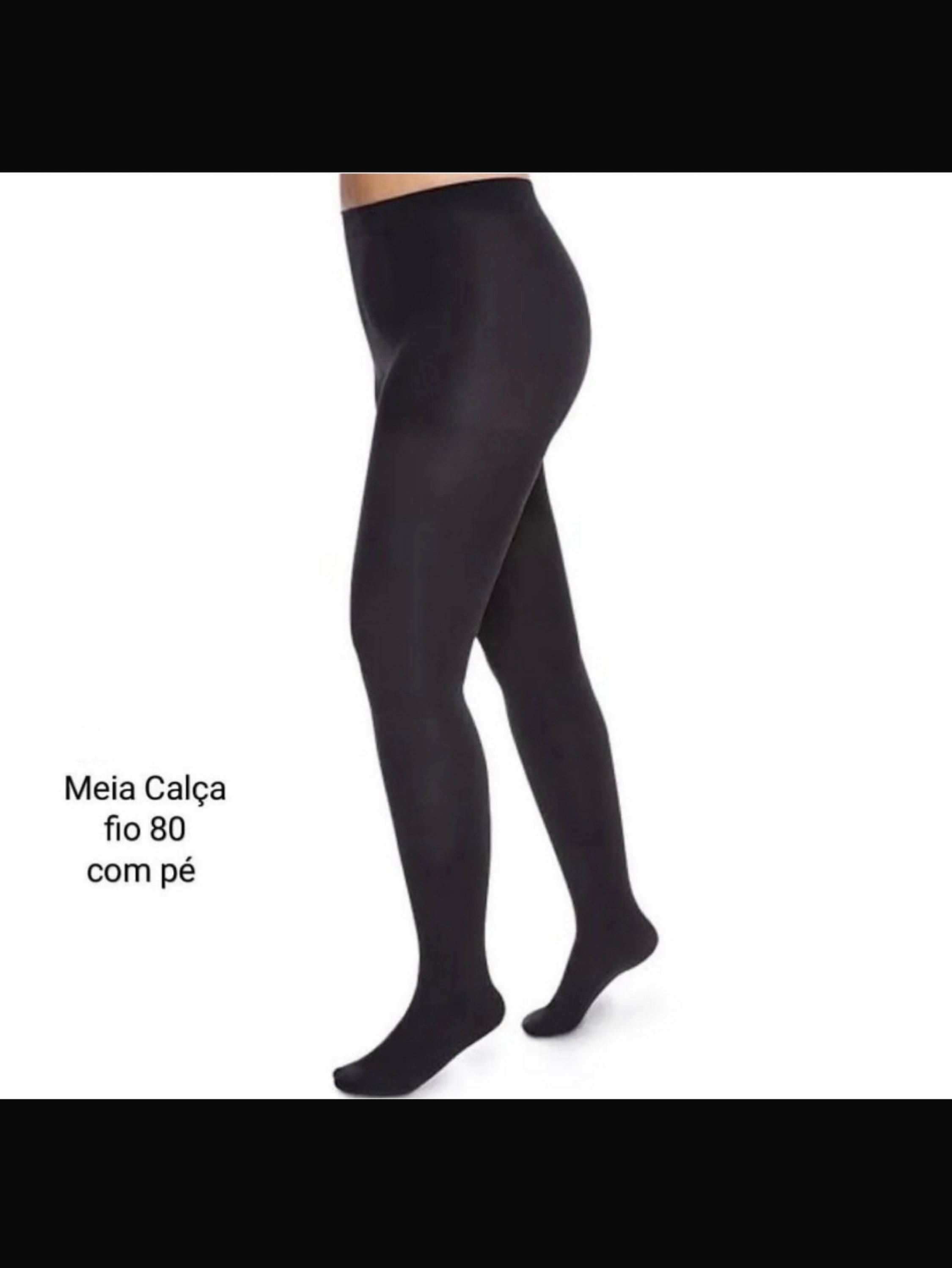 Pacote com 12 meias fio 80 com pé