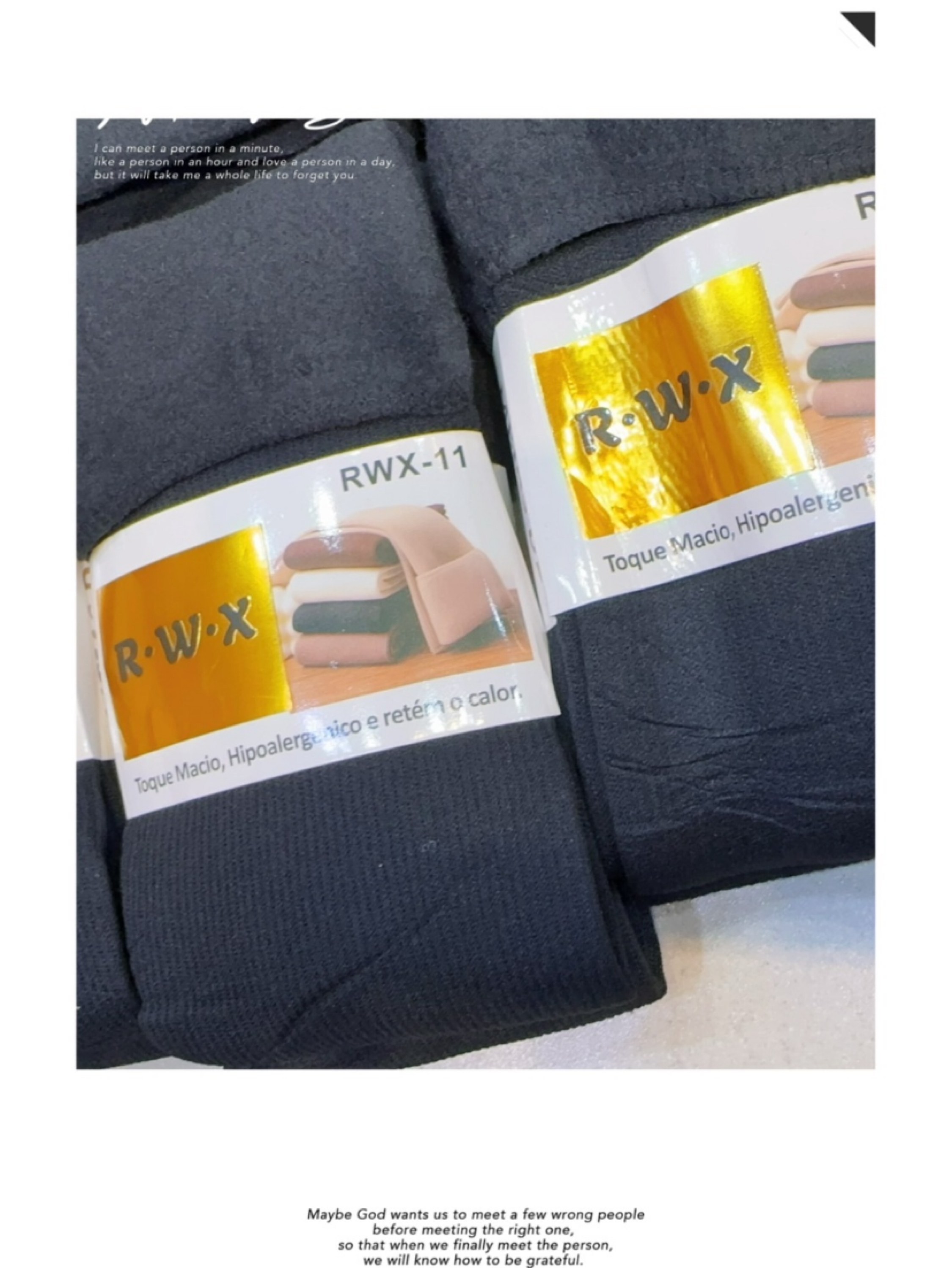 Pacote com 20 pares de meias TÉRMICAS