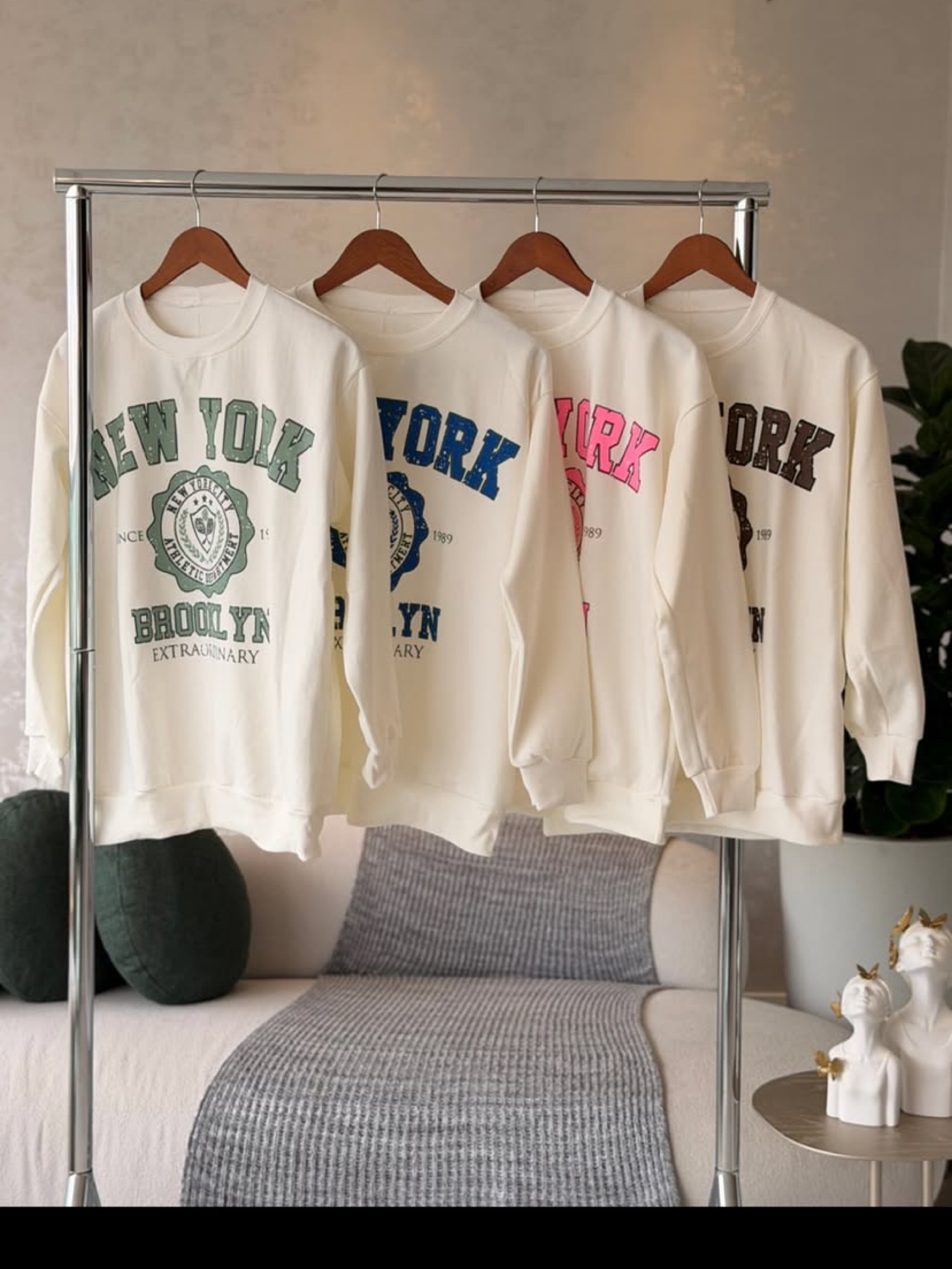 Blusa de moletom flanelada New York básica