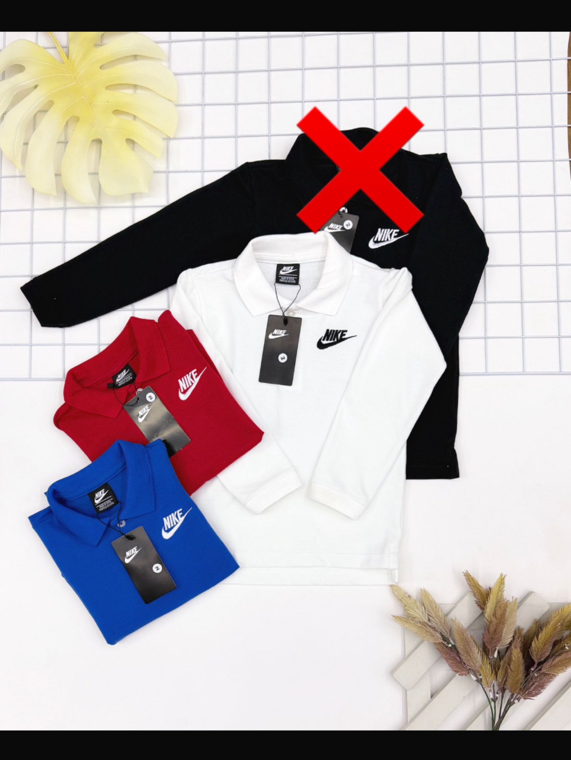 Camiseta Polo manga longa Nike infantil /juvenil