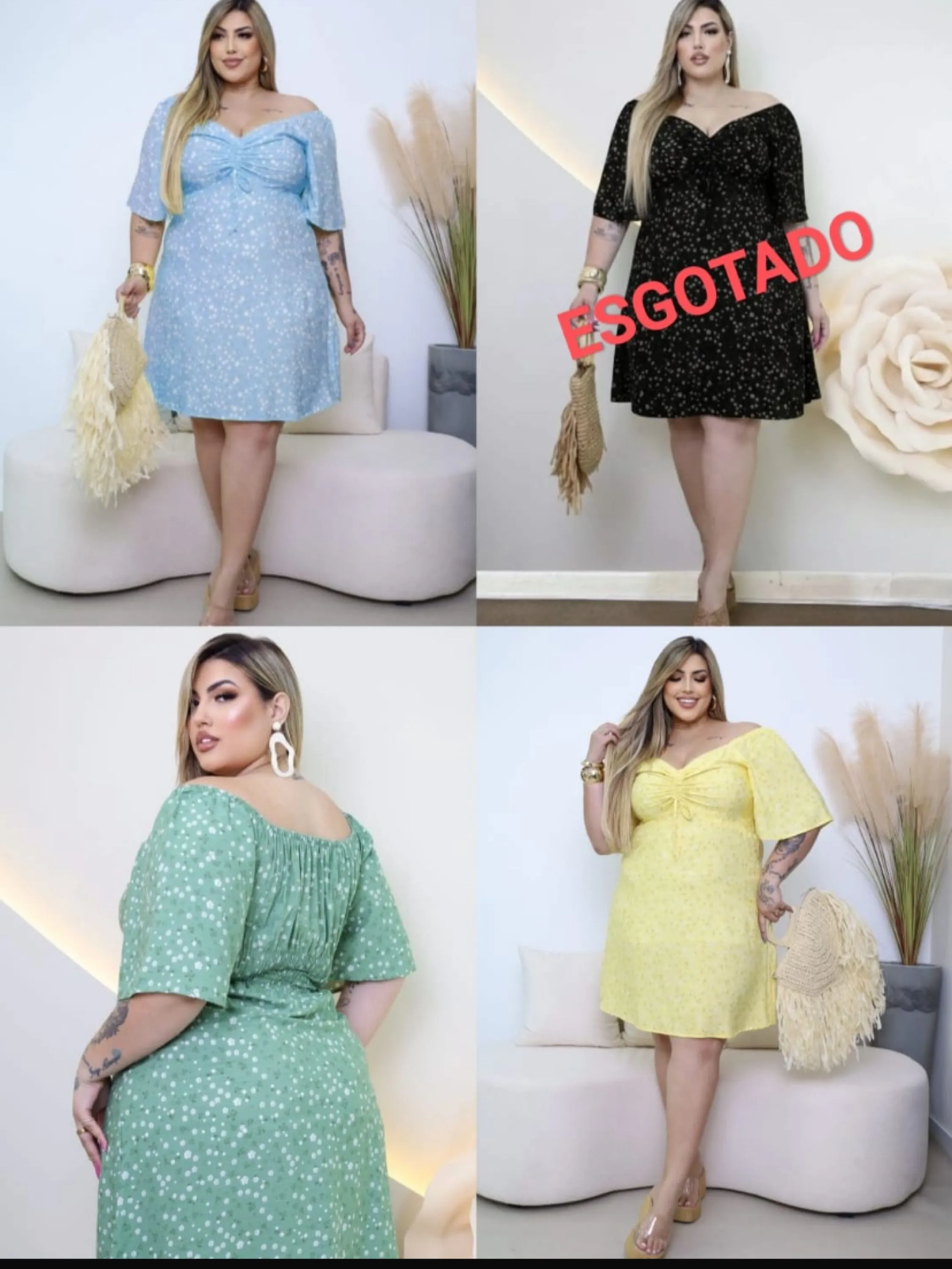 Vestido mídi estampado busto ajustável saia forrada