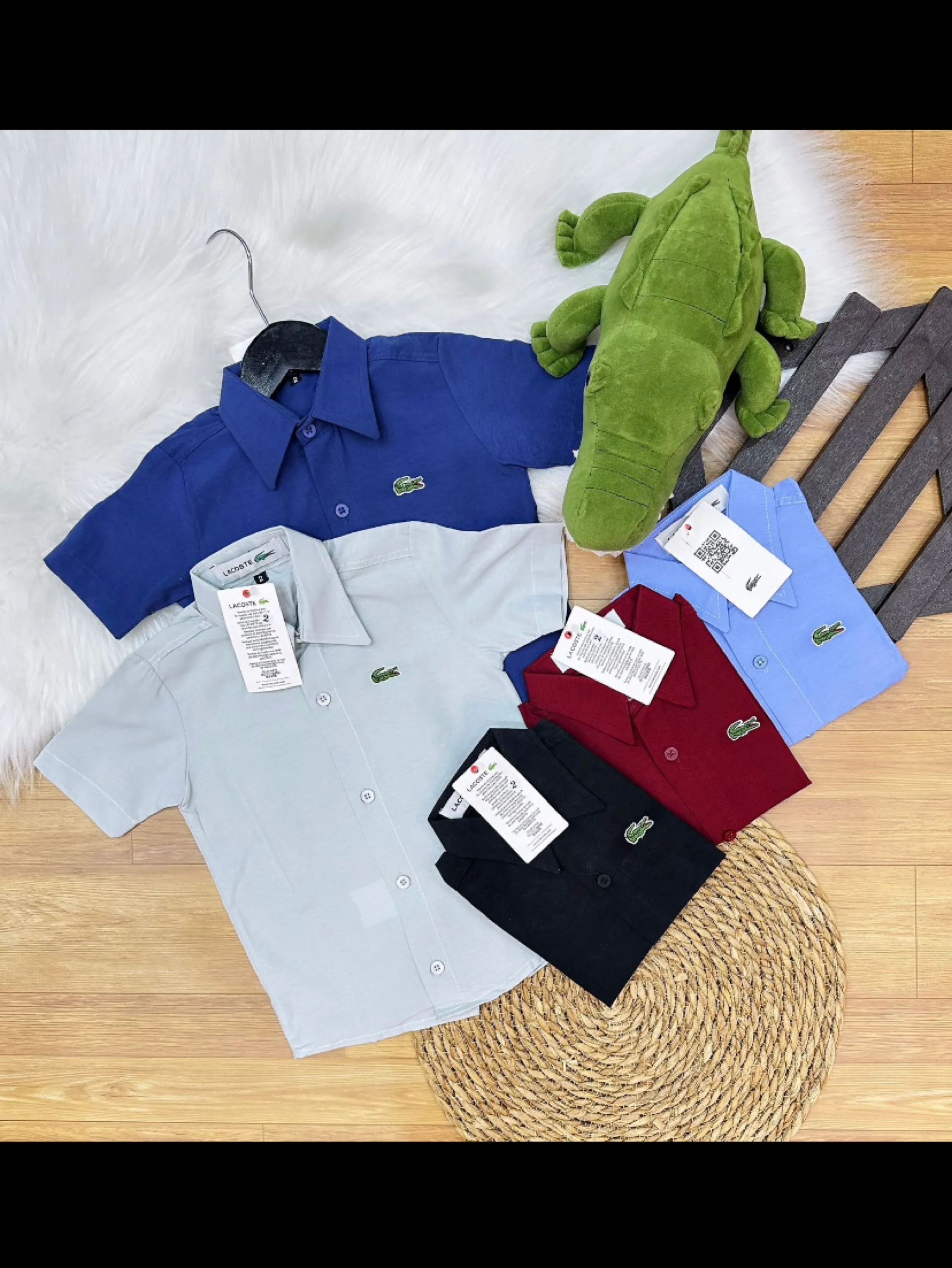 Camisa social Lacoste infantil /juvenil linha premium