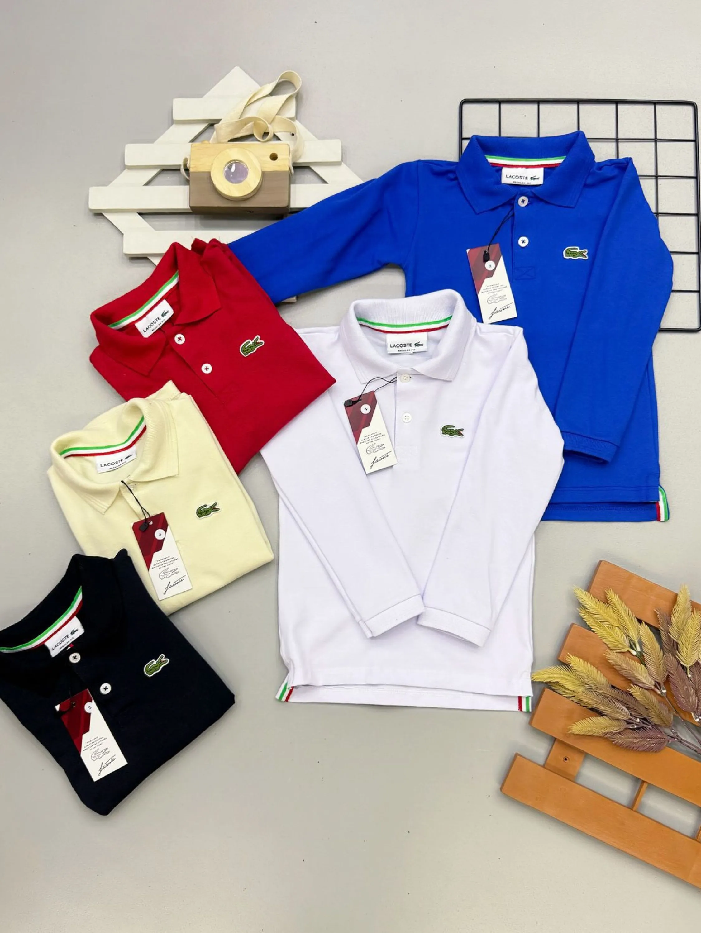 Camisa Polo manga longa Lacoste infantil /juvenil