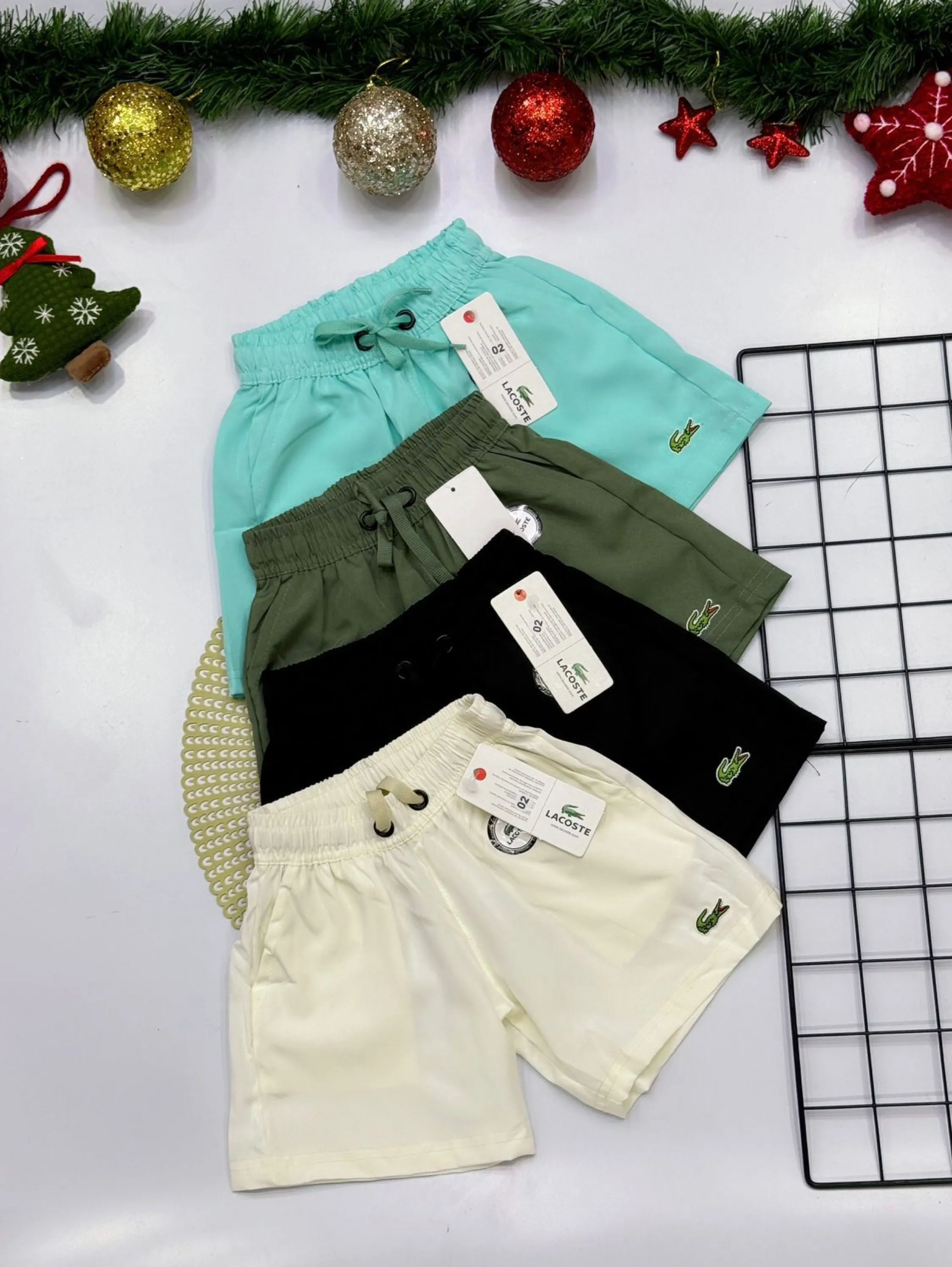 Bermuda tactel elastano Lacoste infantil/juvenil