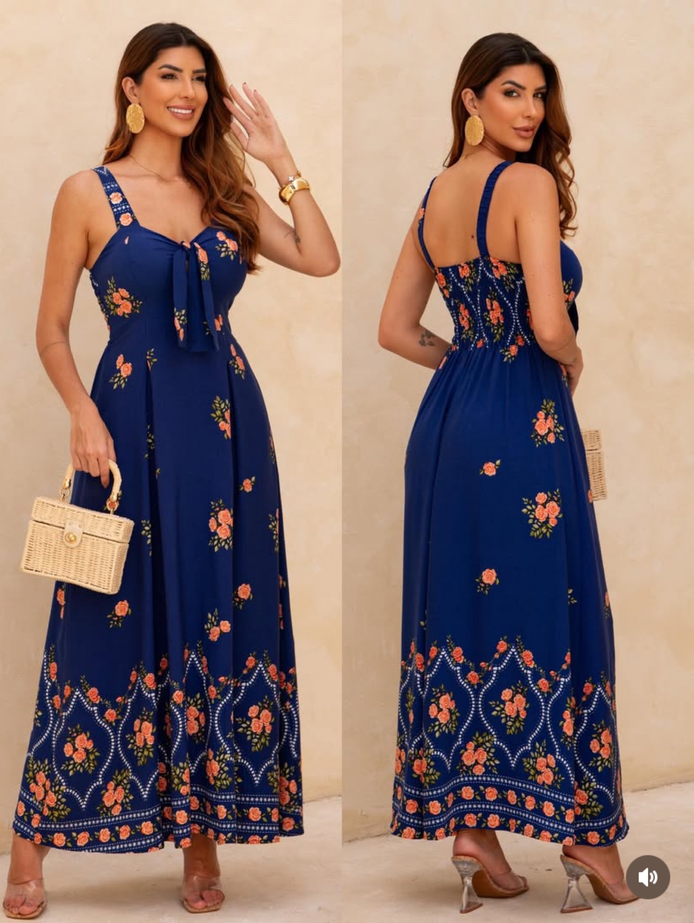 Vestido longo Floral