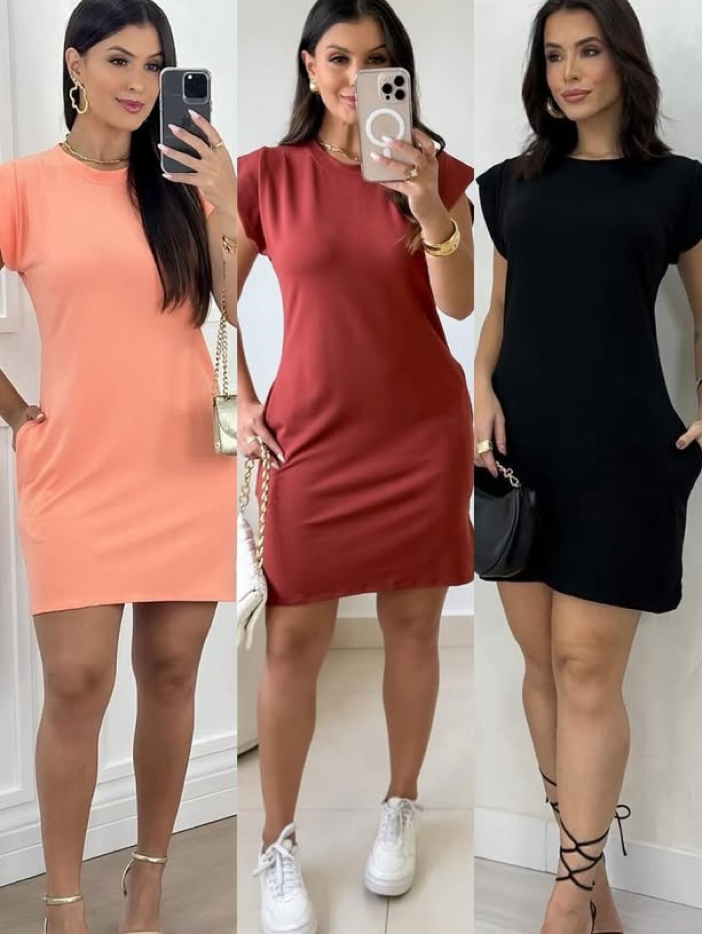 Vestido muscle curto tecido Moletinho