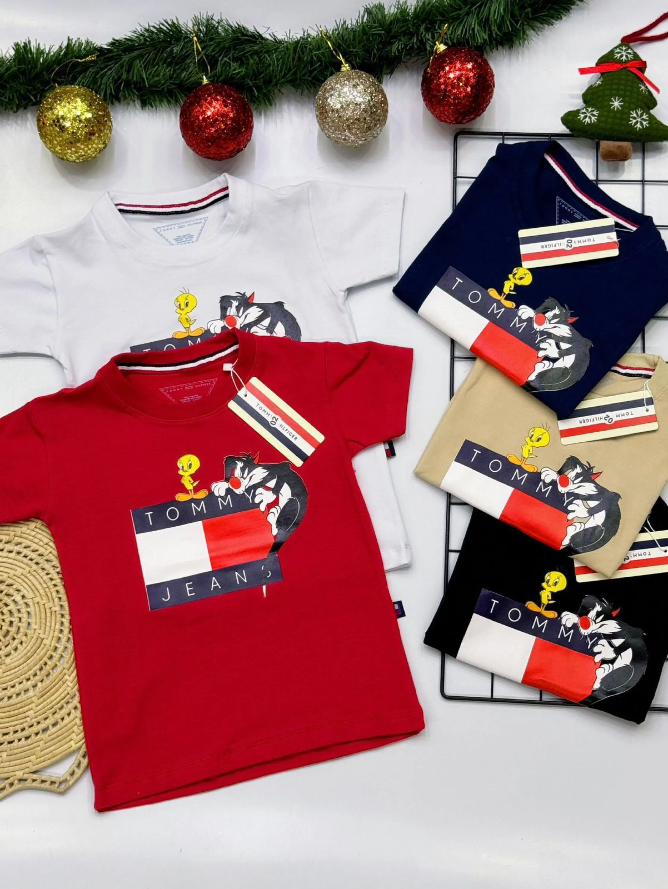 Camiseta Tommy infantil/juvenil malha peruana