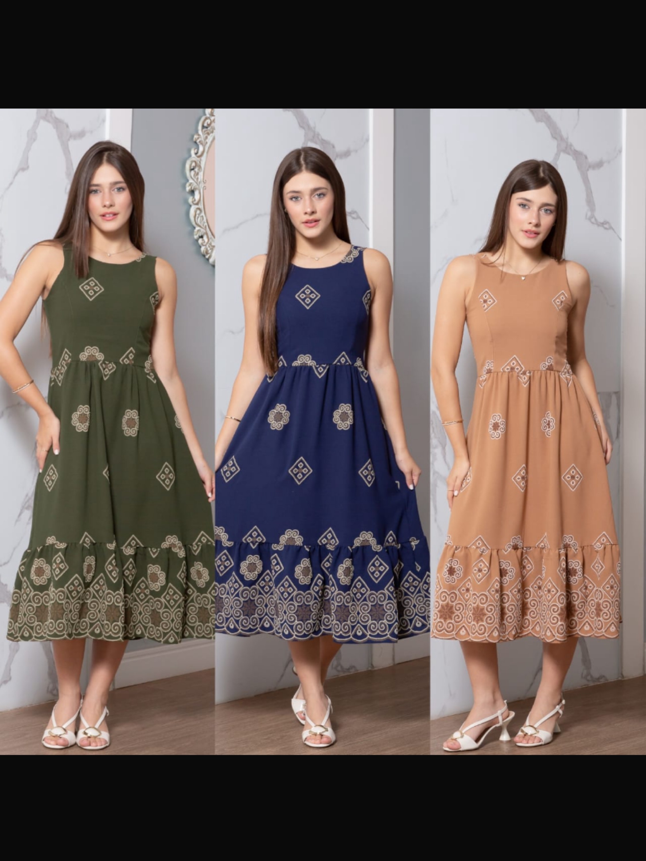 Vestido juvenil mídi