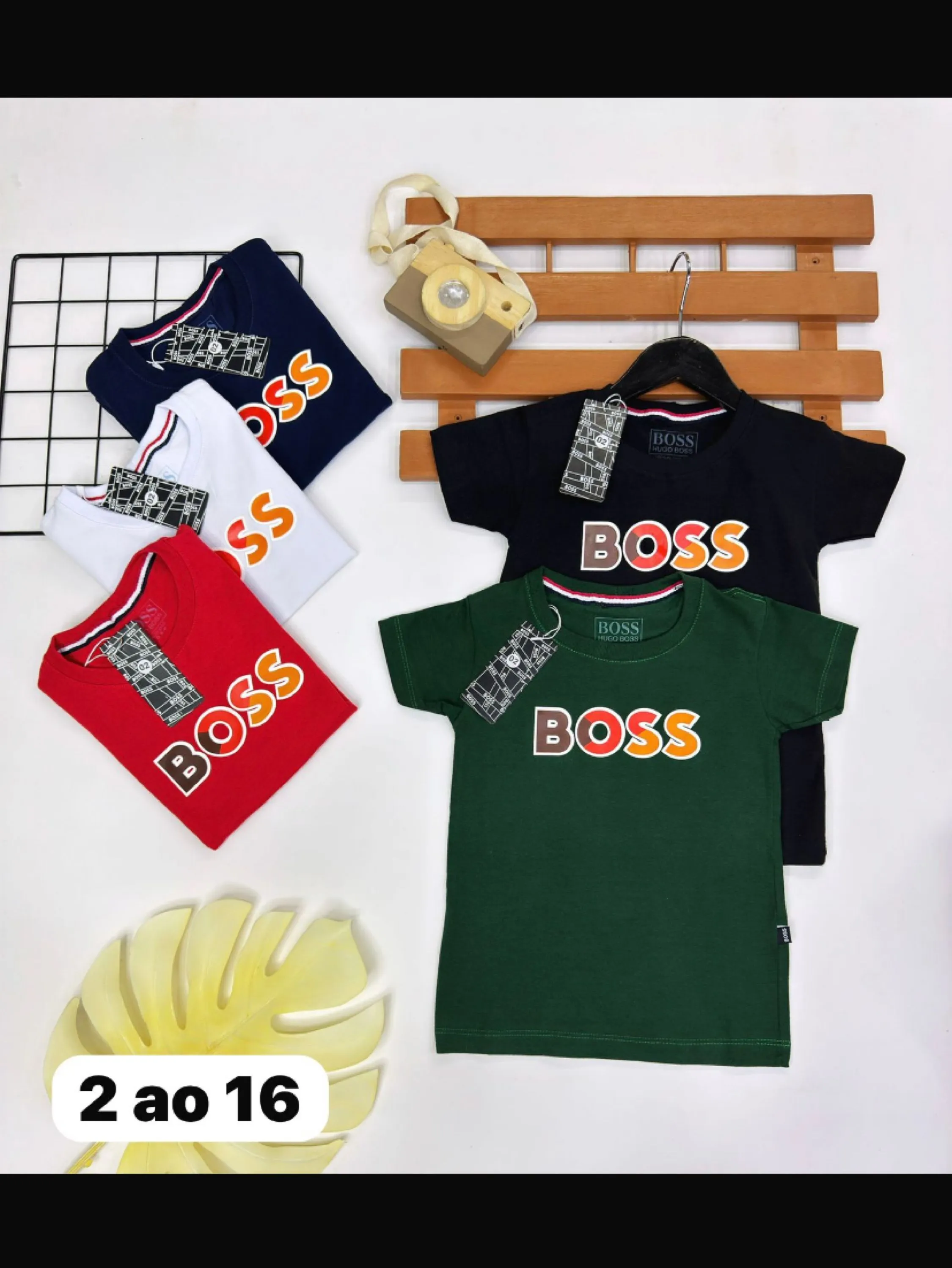 Camiseta Boss infantil /juvenil malha peruana