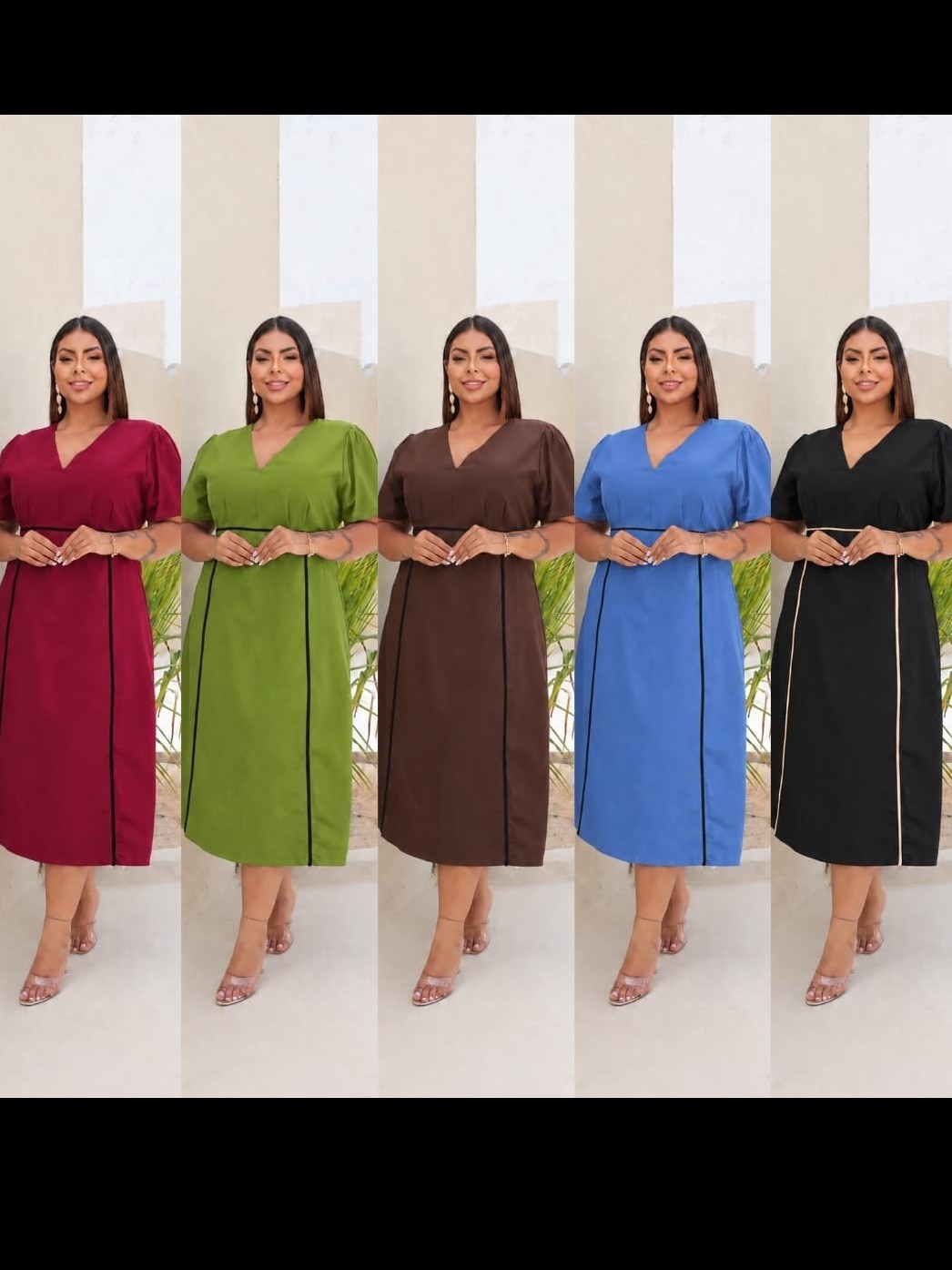 Vestido Meliza longuete Plus size