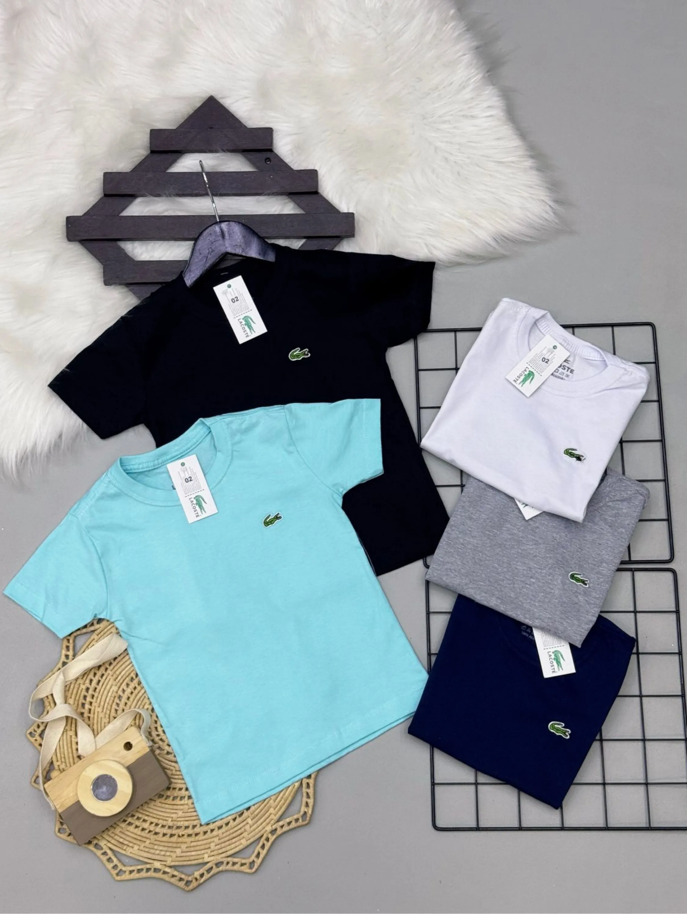 Camiseta Lacoste infantil/juvenil 100%algodao