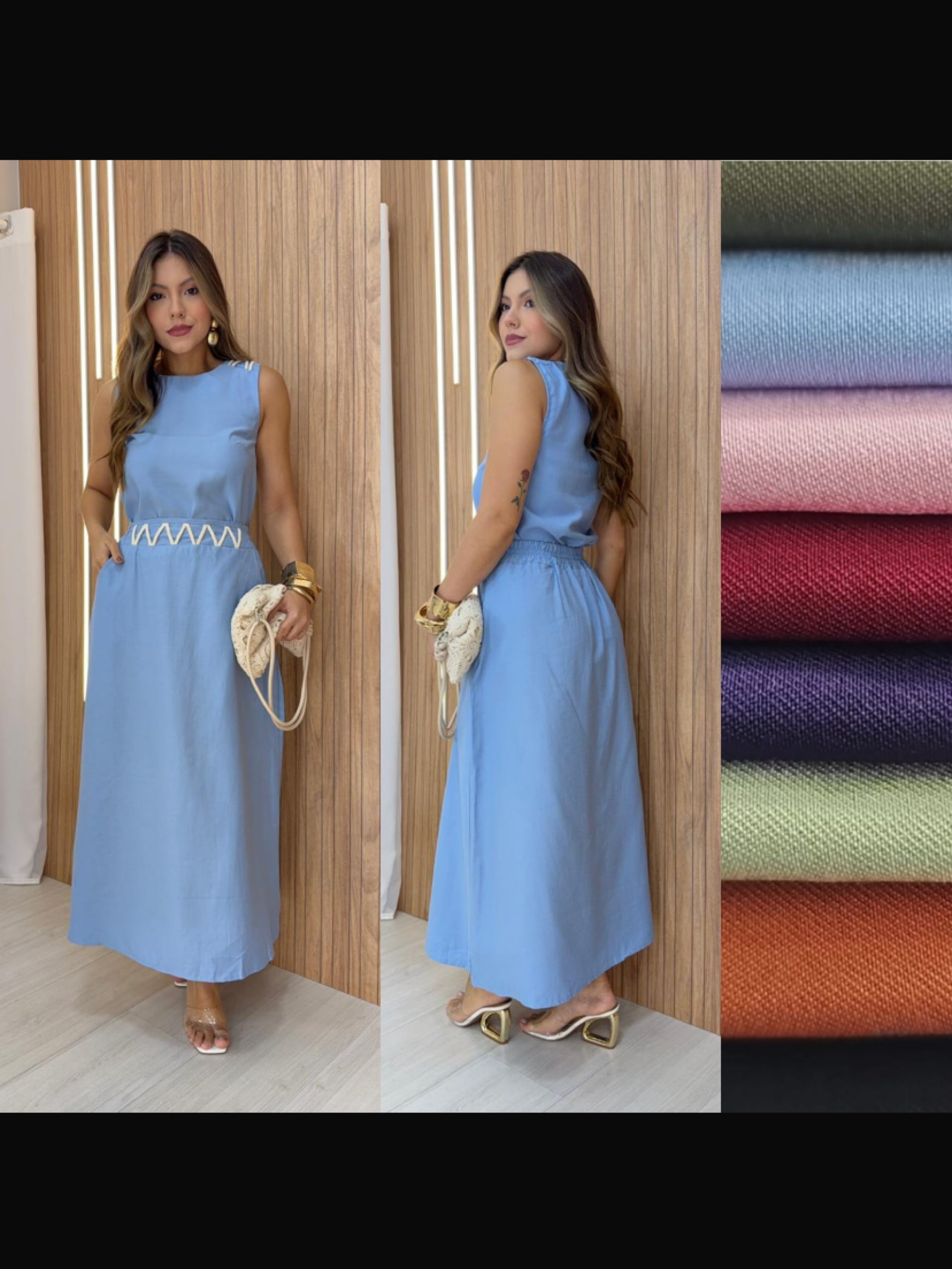 Conjunto saia longuete e regata