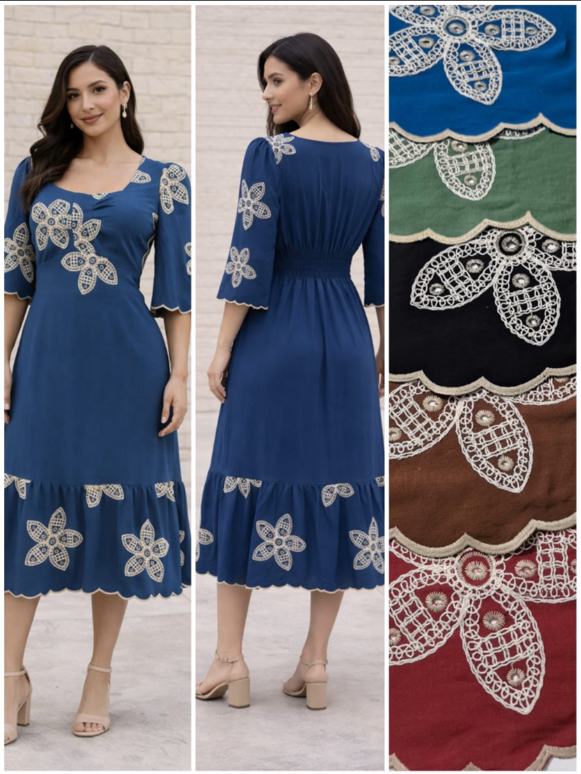 Vestido Thaís Slim bordado