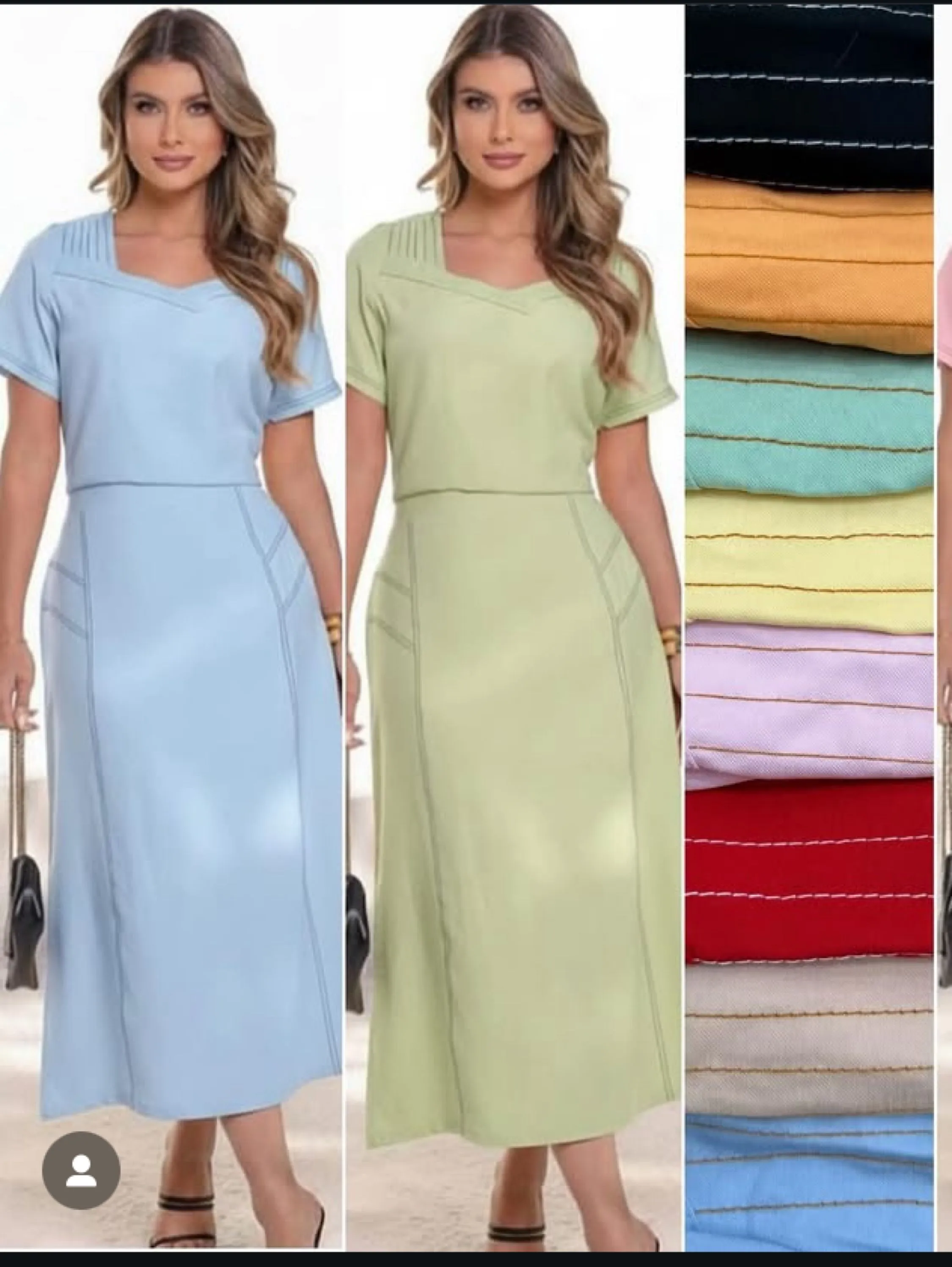 Conjunto saia midi e crooped manguinha