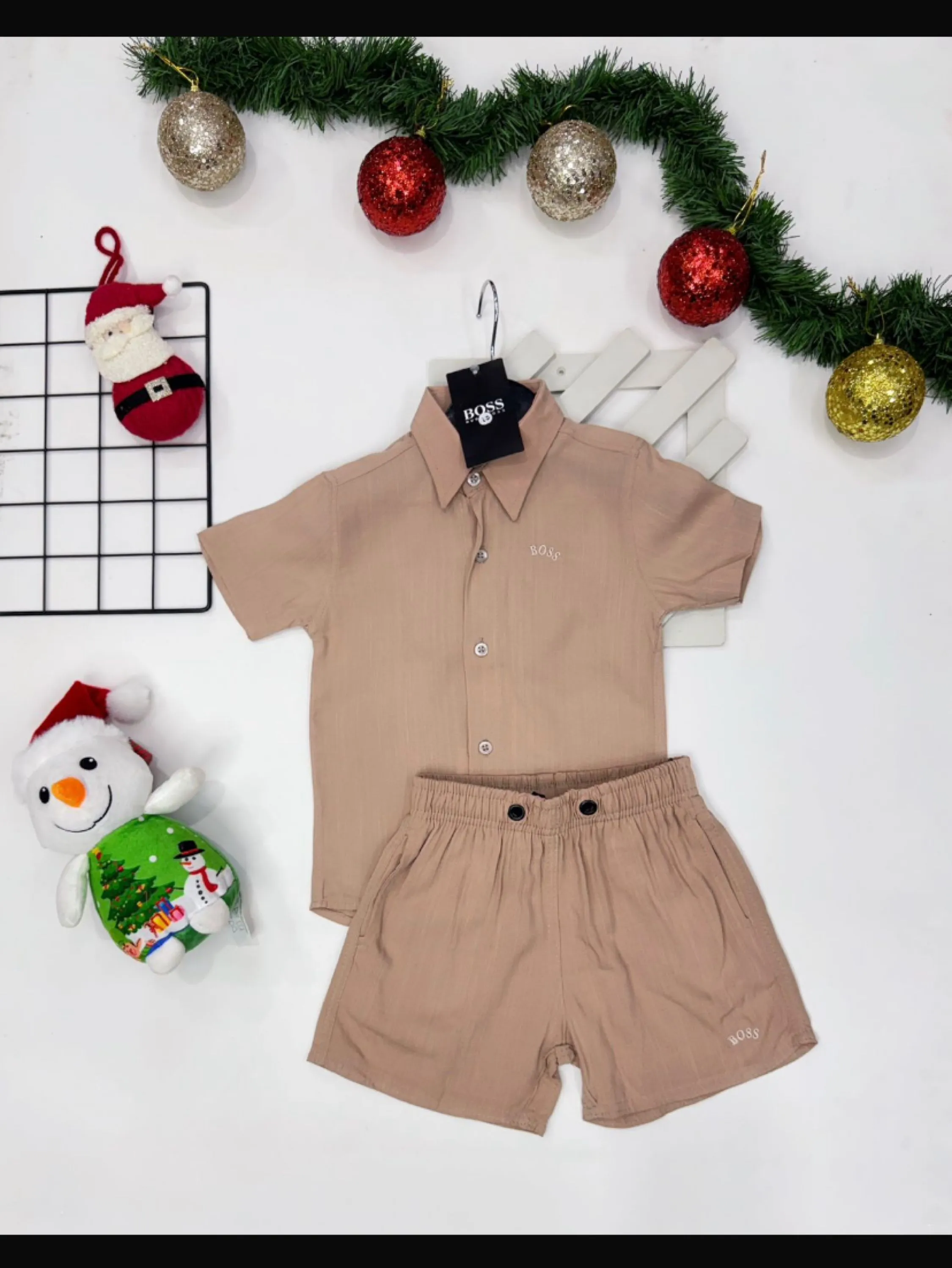 Conjunto Calvin Klein bermuda e camisa infantil /juvenil