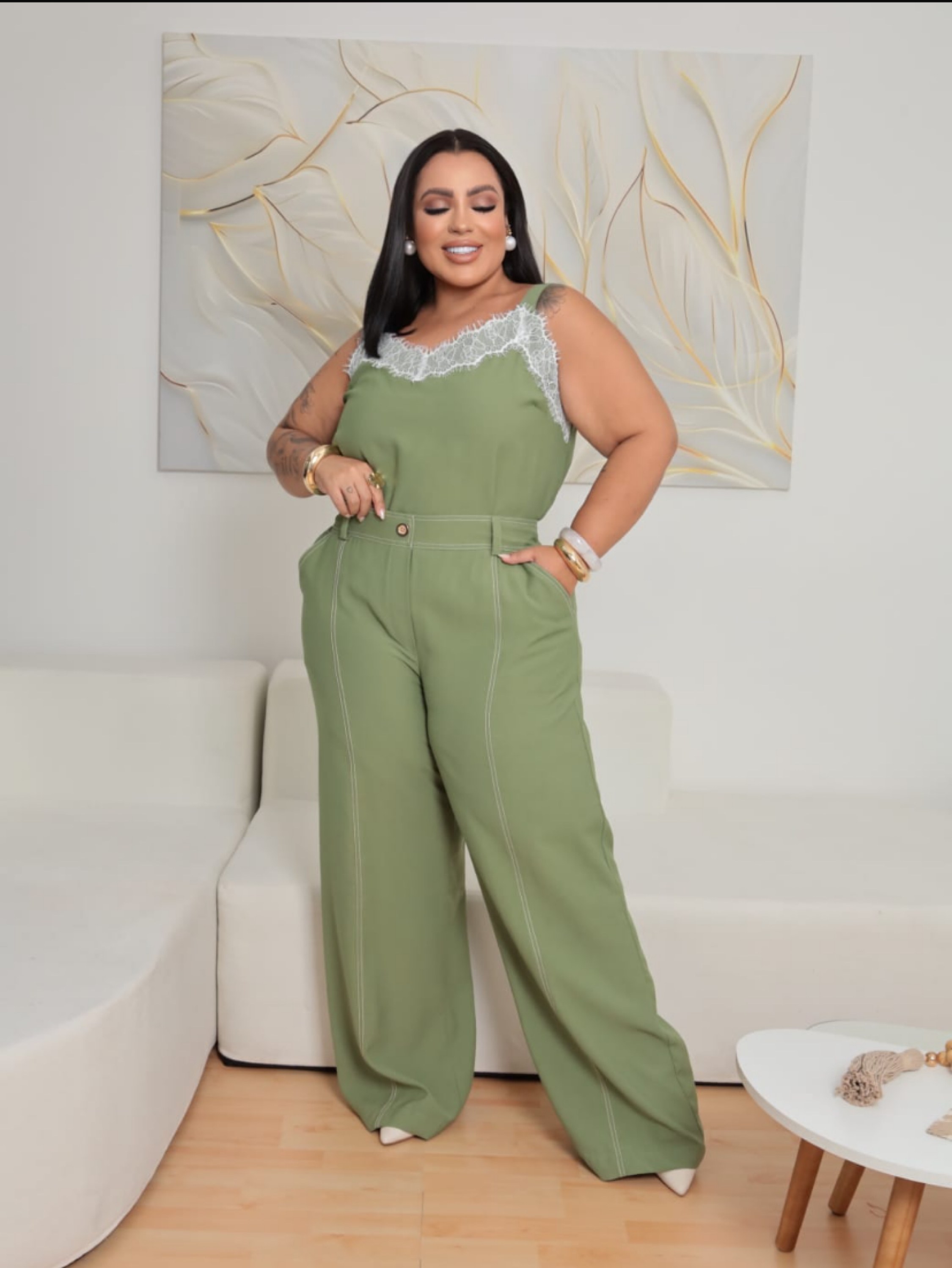 Conjunto Pantalona e blusa de alça