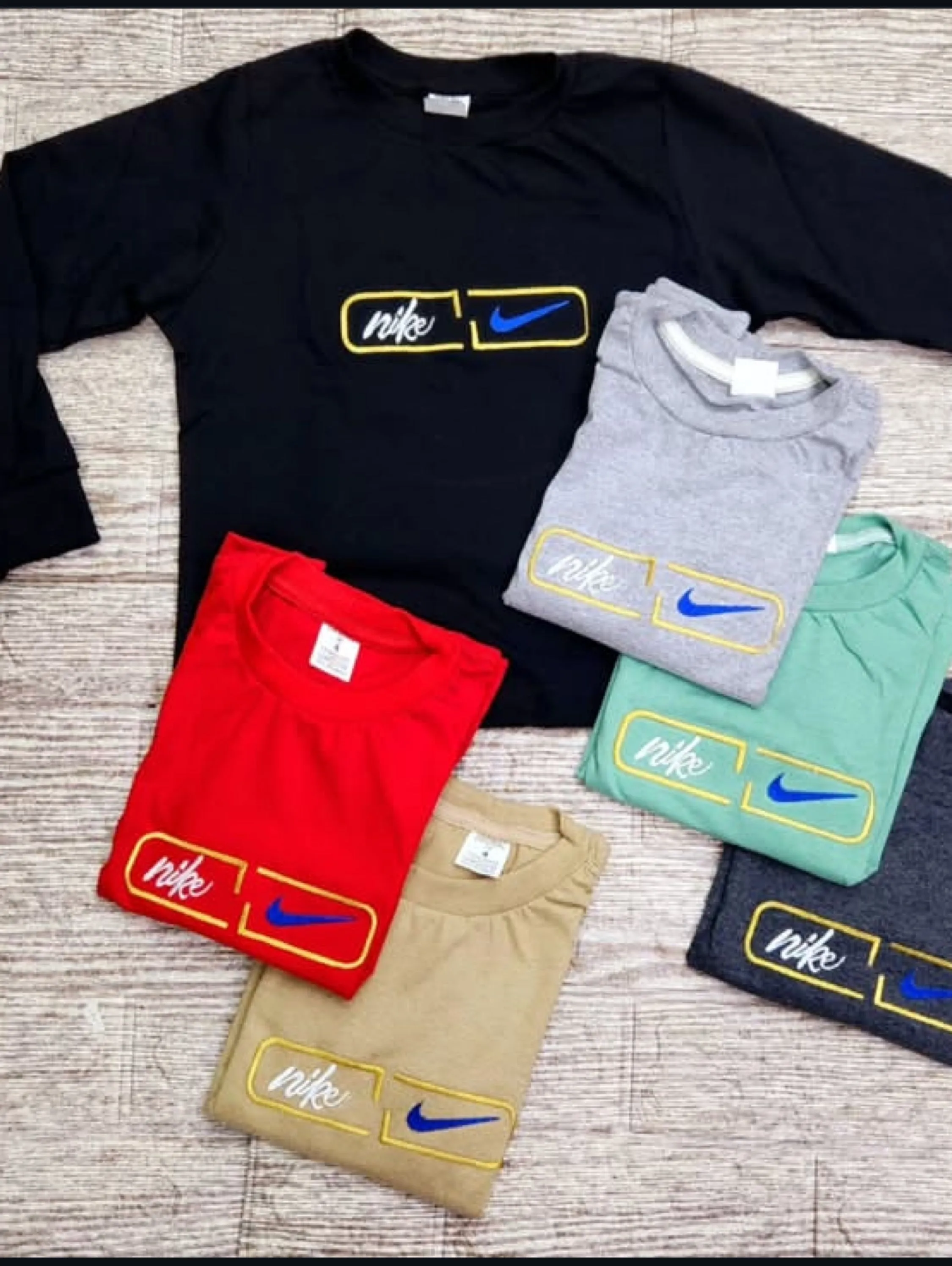 Camiseta manga longa Nike 100% algodão infantil/juvenil