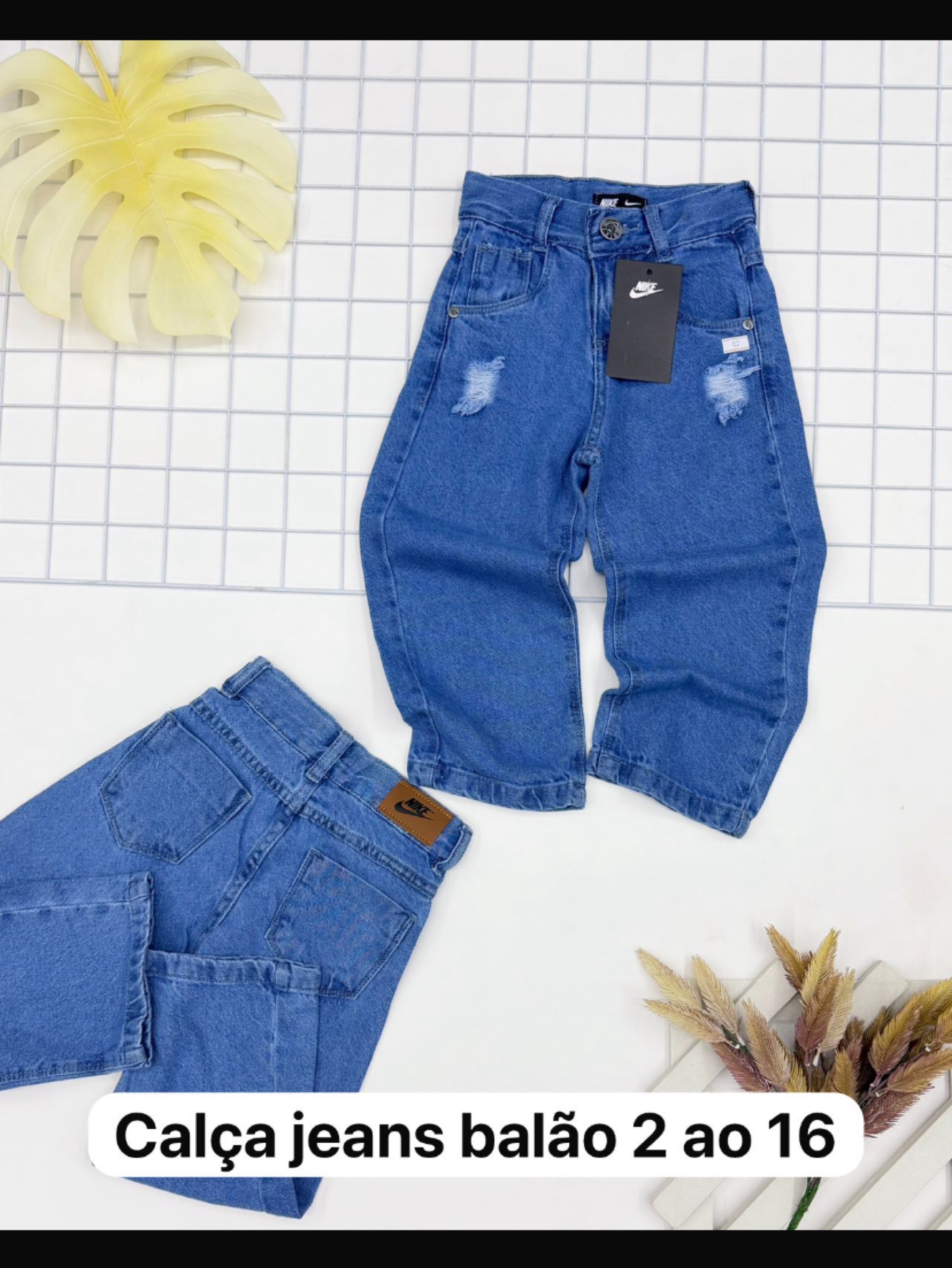 Calça jeans Balão Nike infantil/juvenil