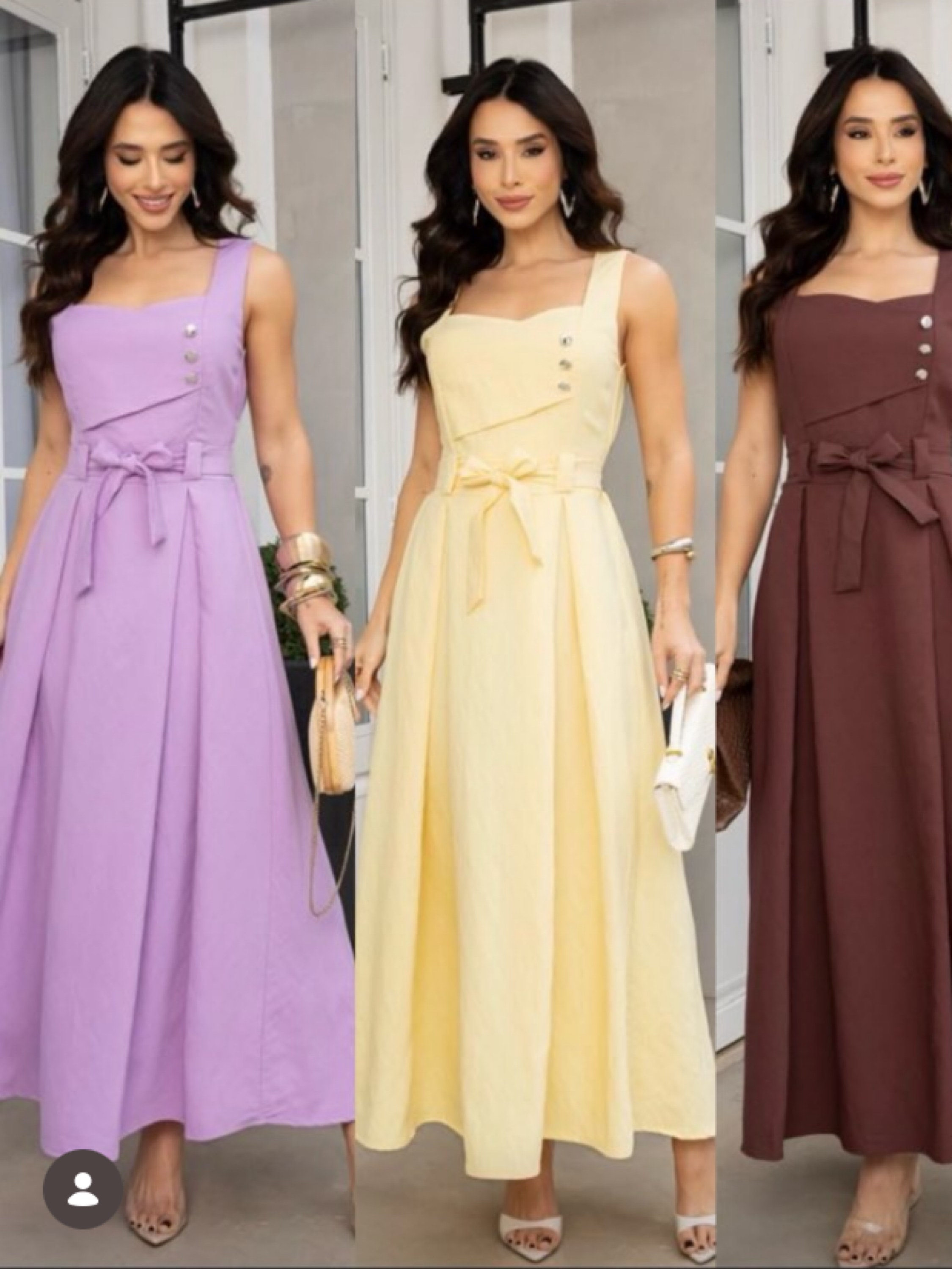 Vestido longuete regata