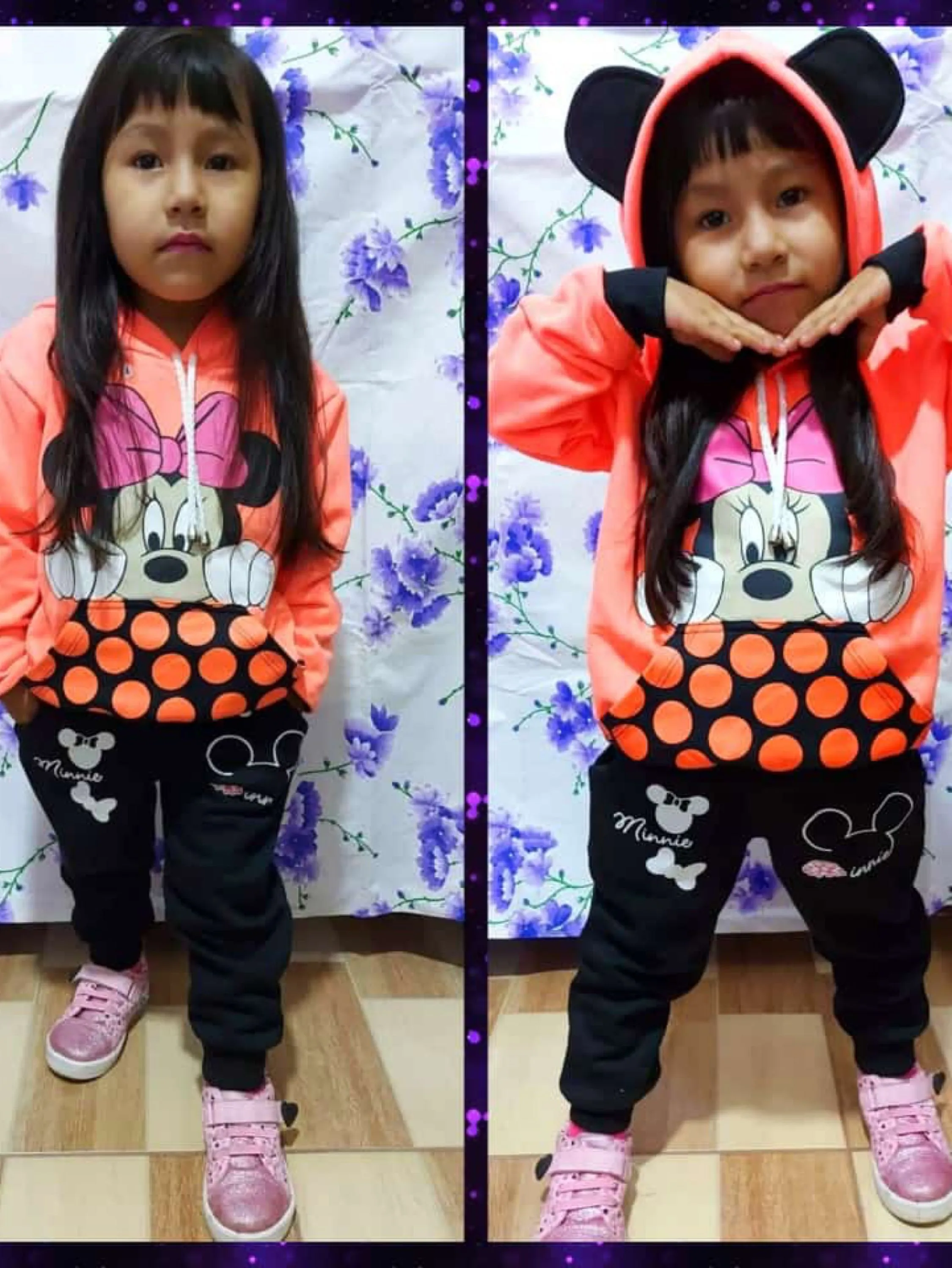 Conjunto de moletom minnie infantil