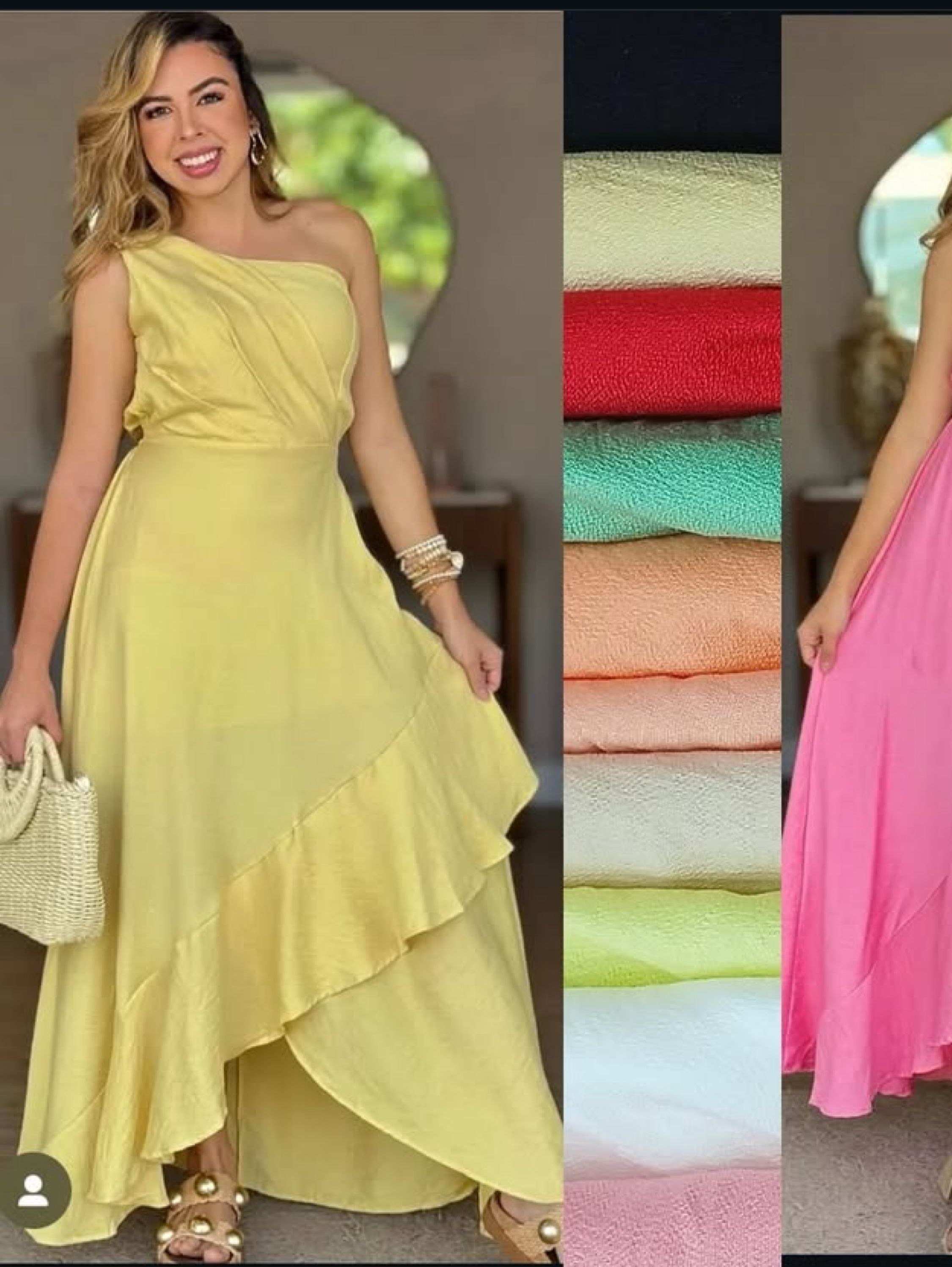 Vestido longo mula manga com Borjo tecido viscomida