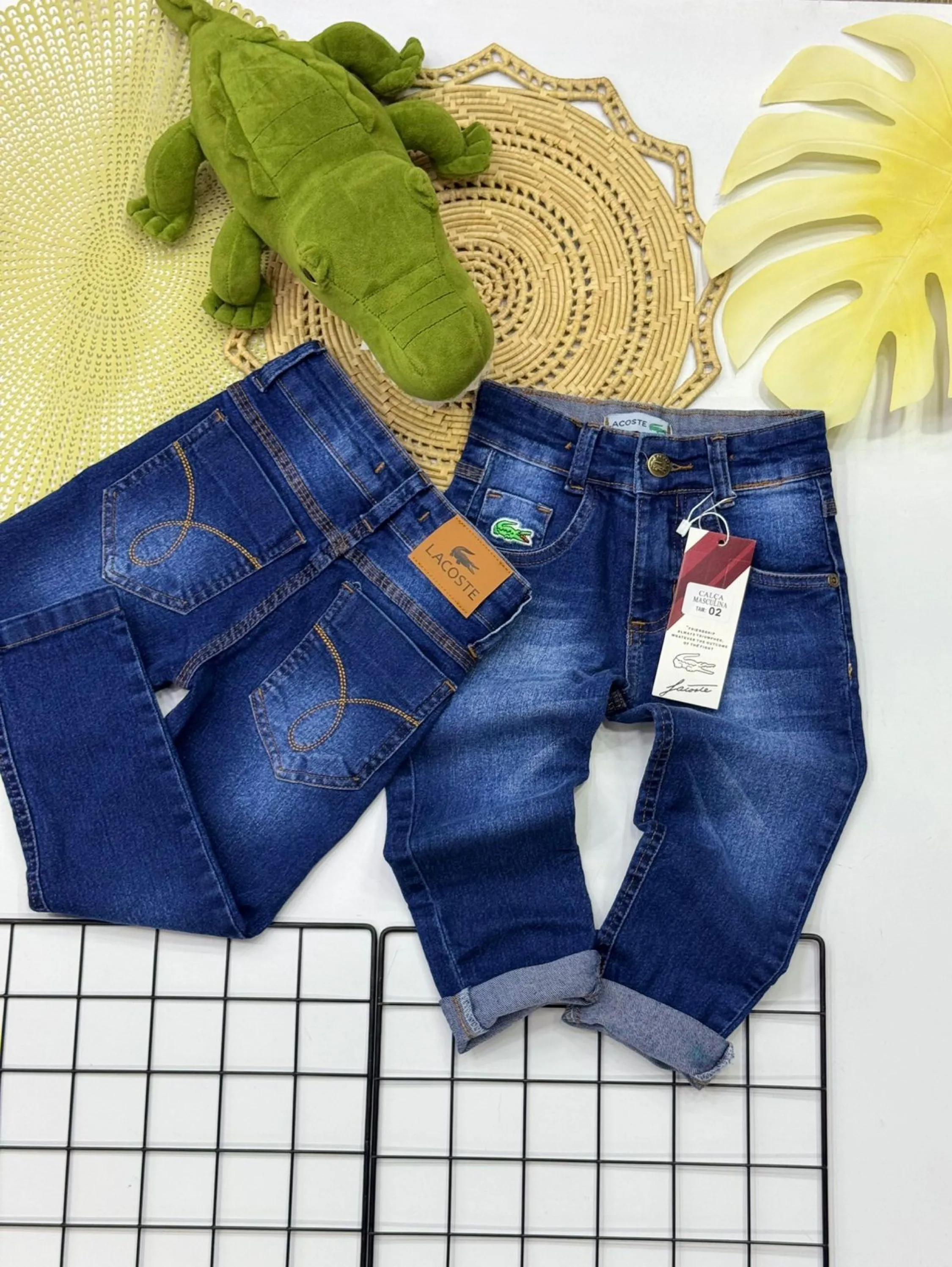 Calça Jeans Lacoste infantil /juvenil linha premium