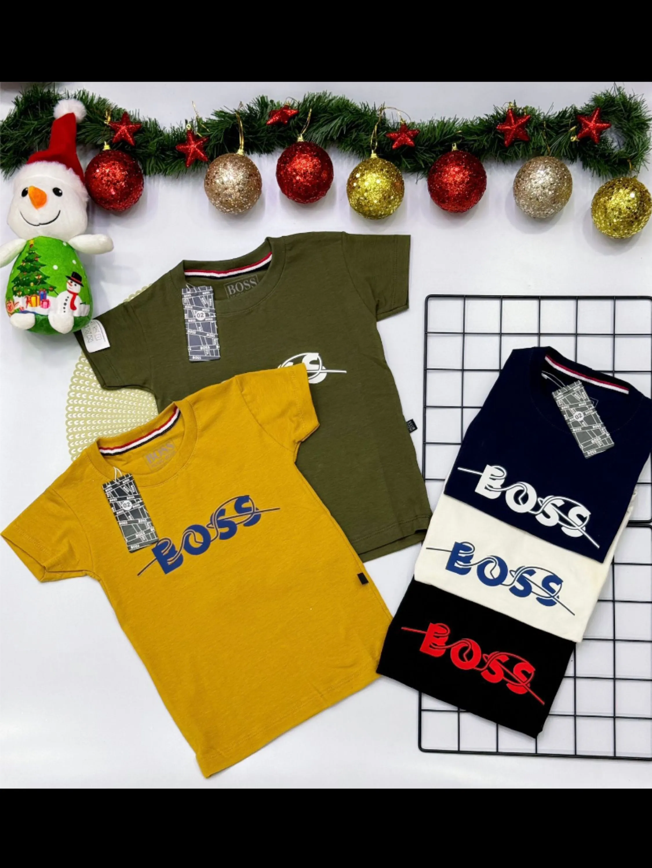 Camiseta Boss infantil /juvenil malha peruana