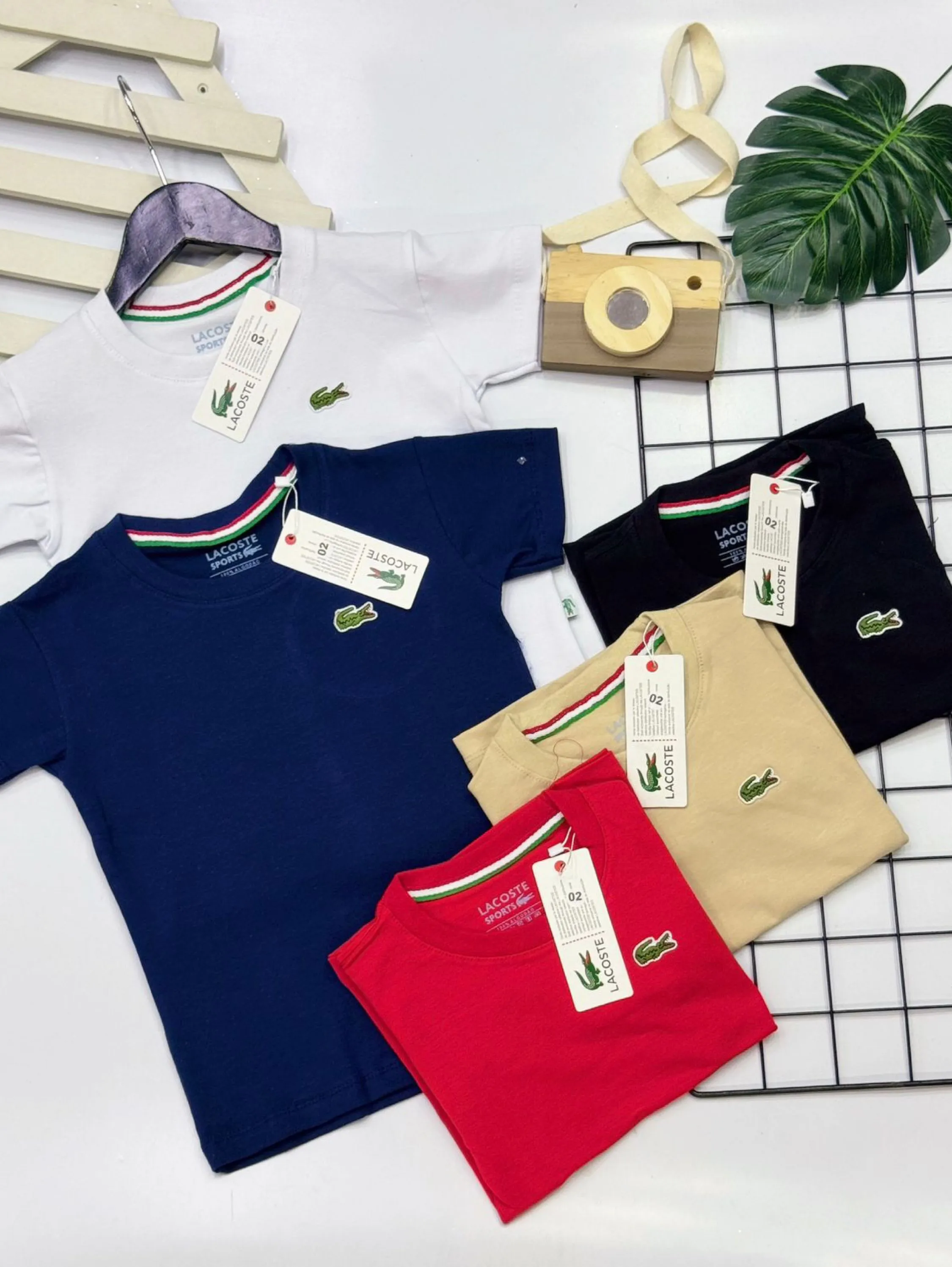 Camiseta Lacoste infantil /juvenil malha peruana