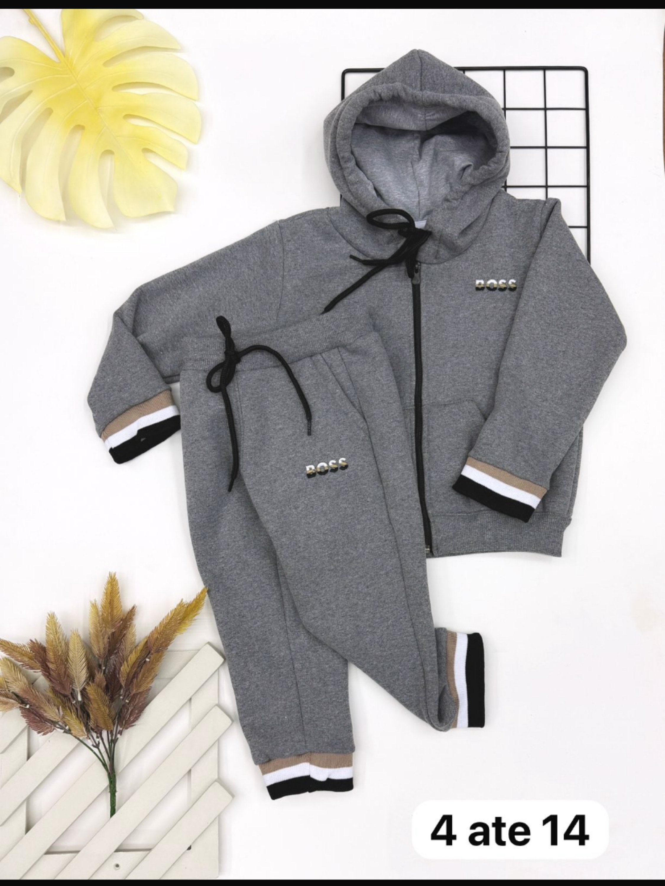 Conjunto de moletom Boss infantil /juvenil