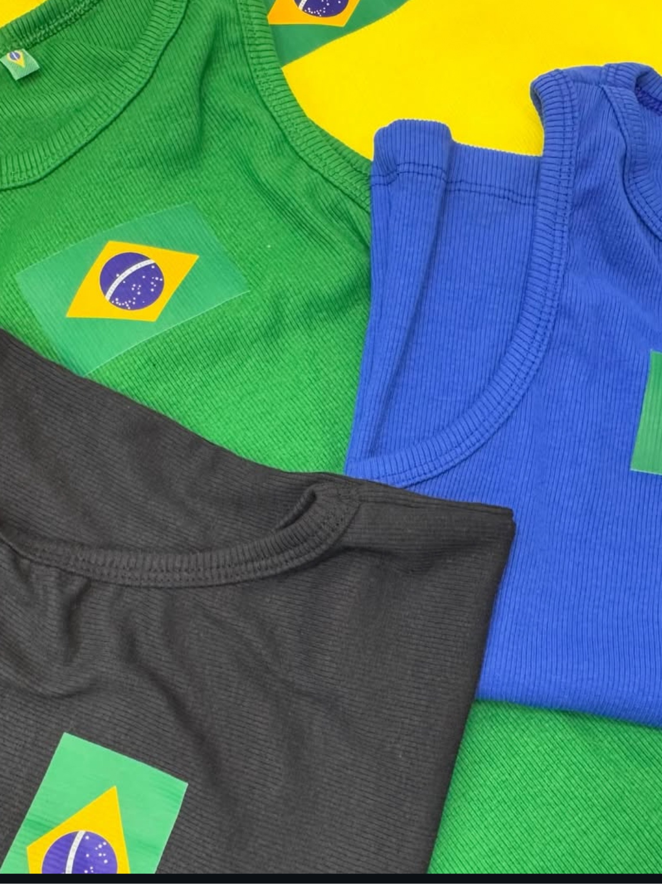 Kit com 3 regata Brasil