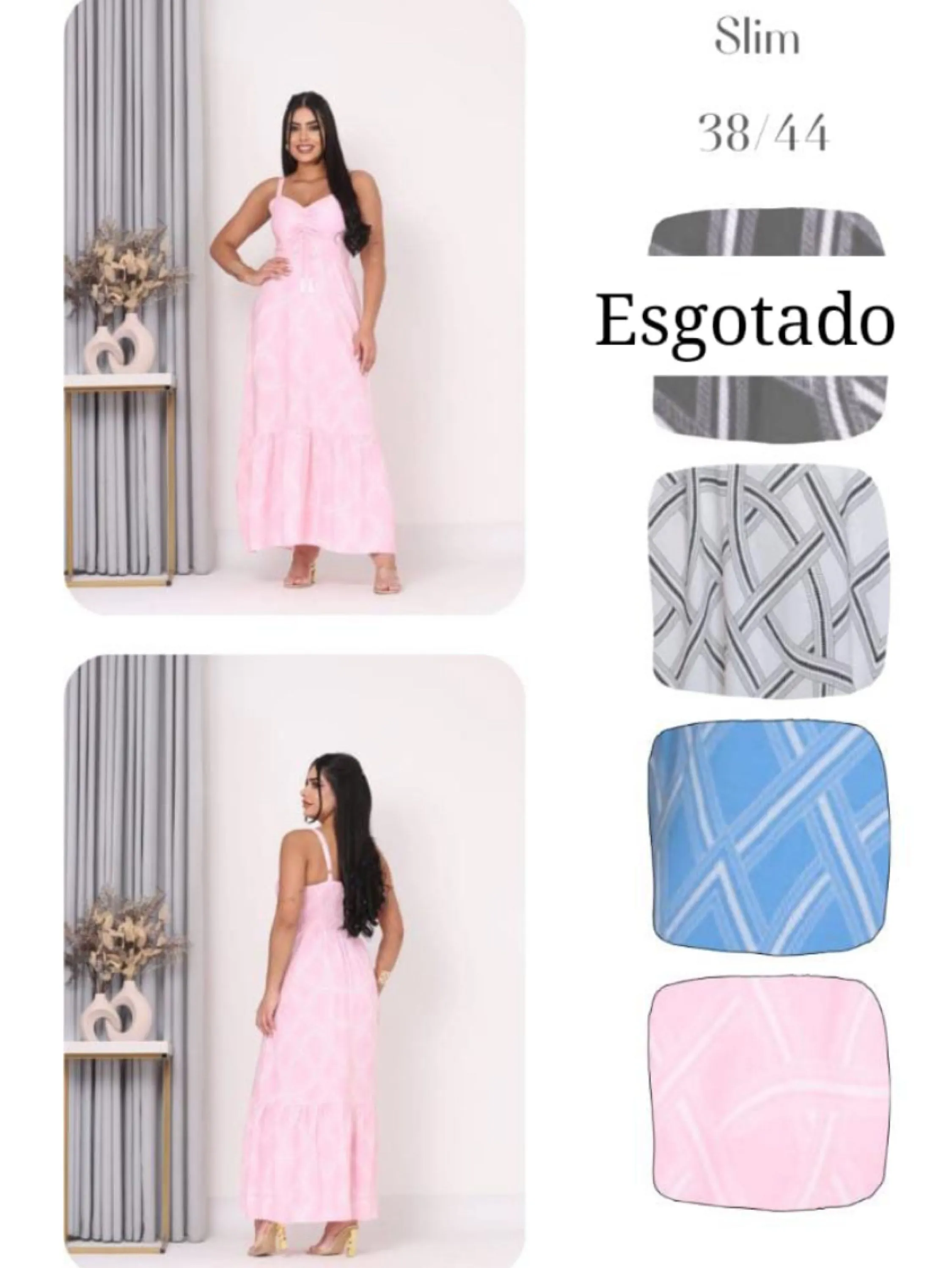 Vestido Clarisse slim longo com Borjo elastex nas costas