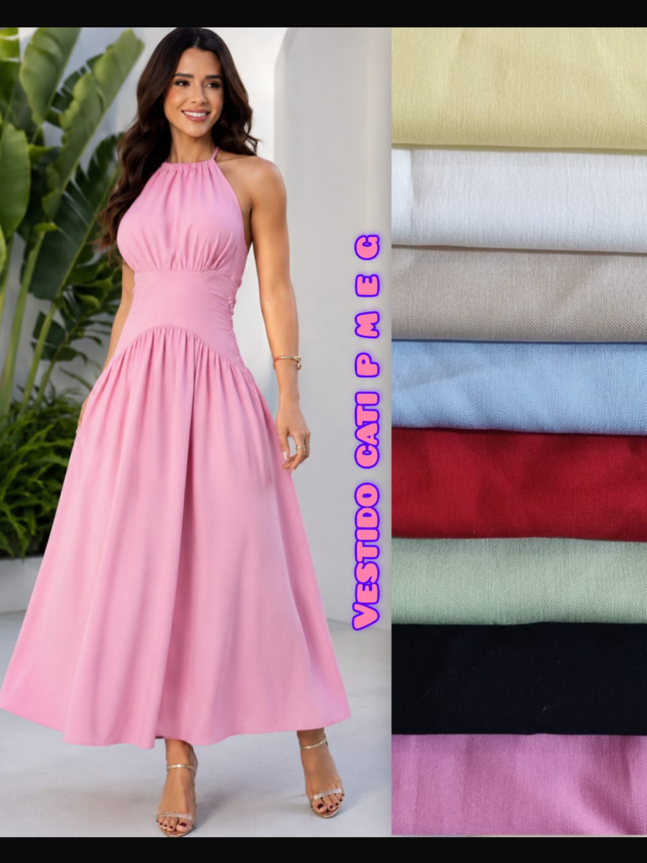 Vestido longuete Cati