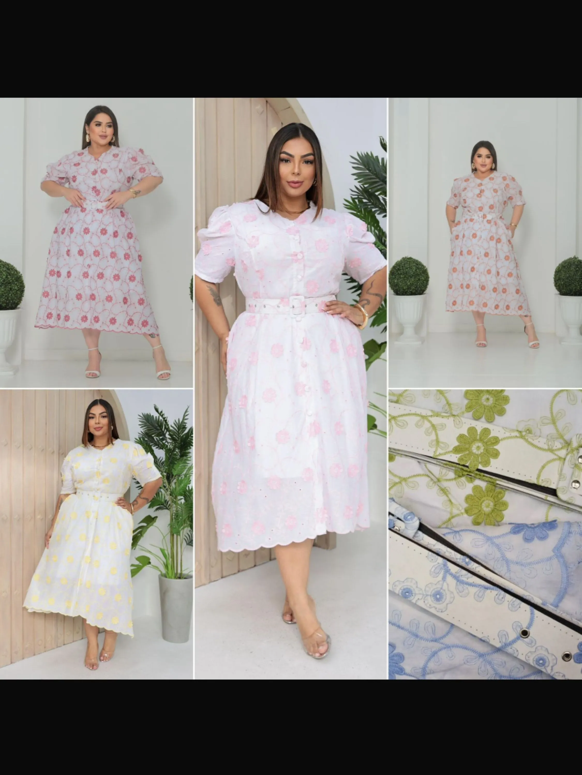 Vestido longuete manga princesa