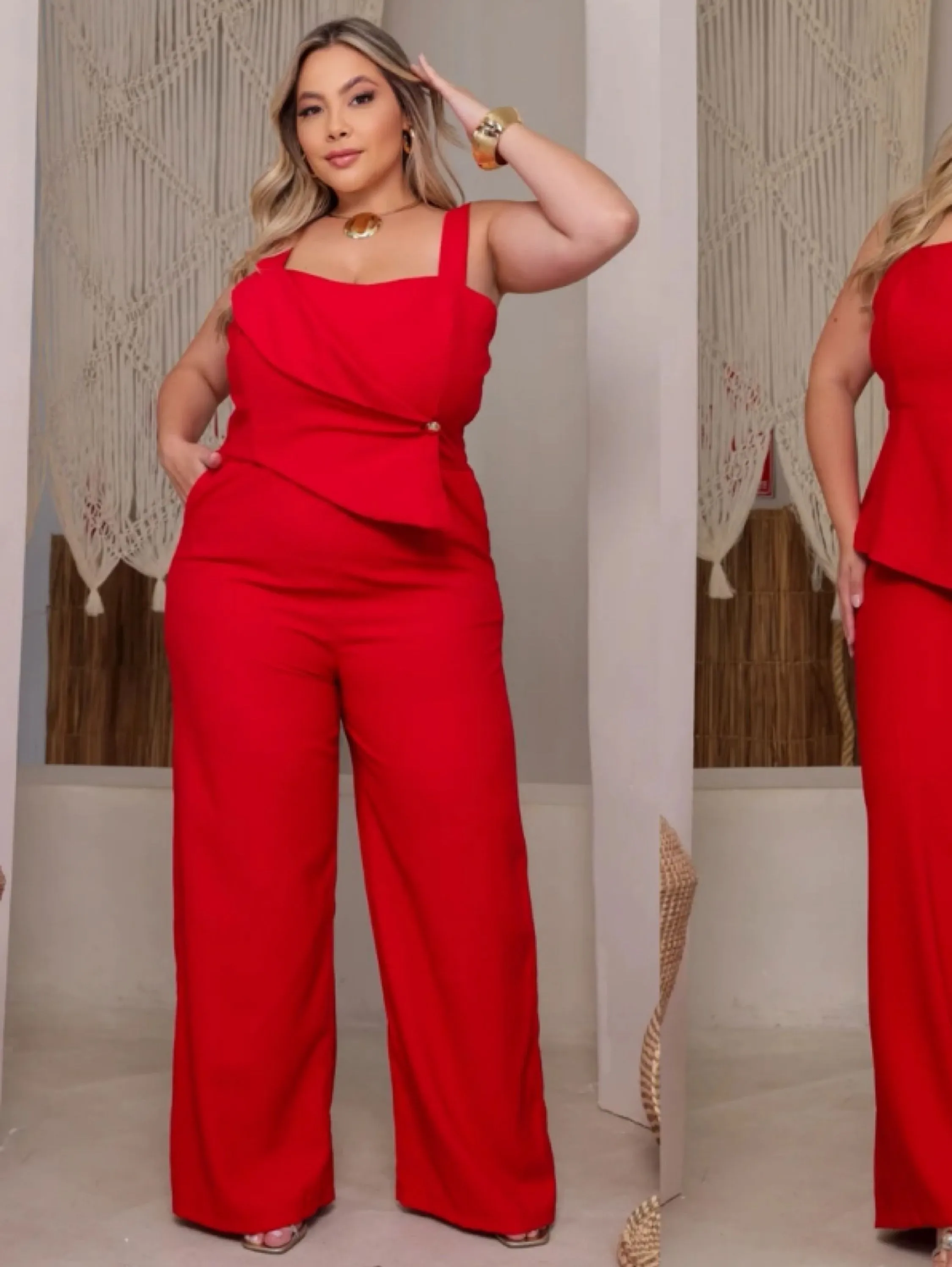 Macacão Pantalona Plus dize