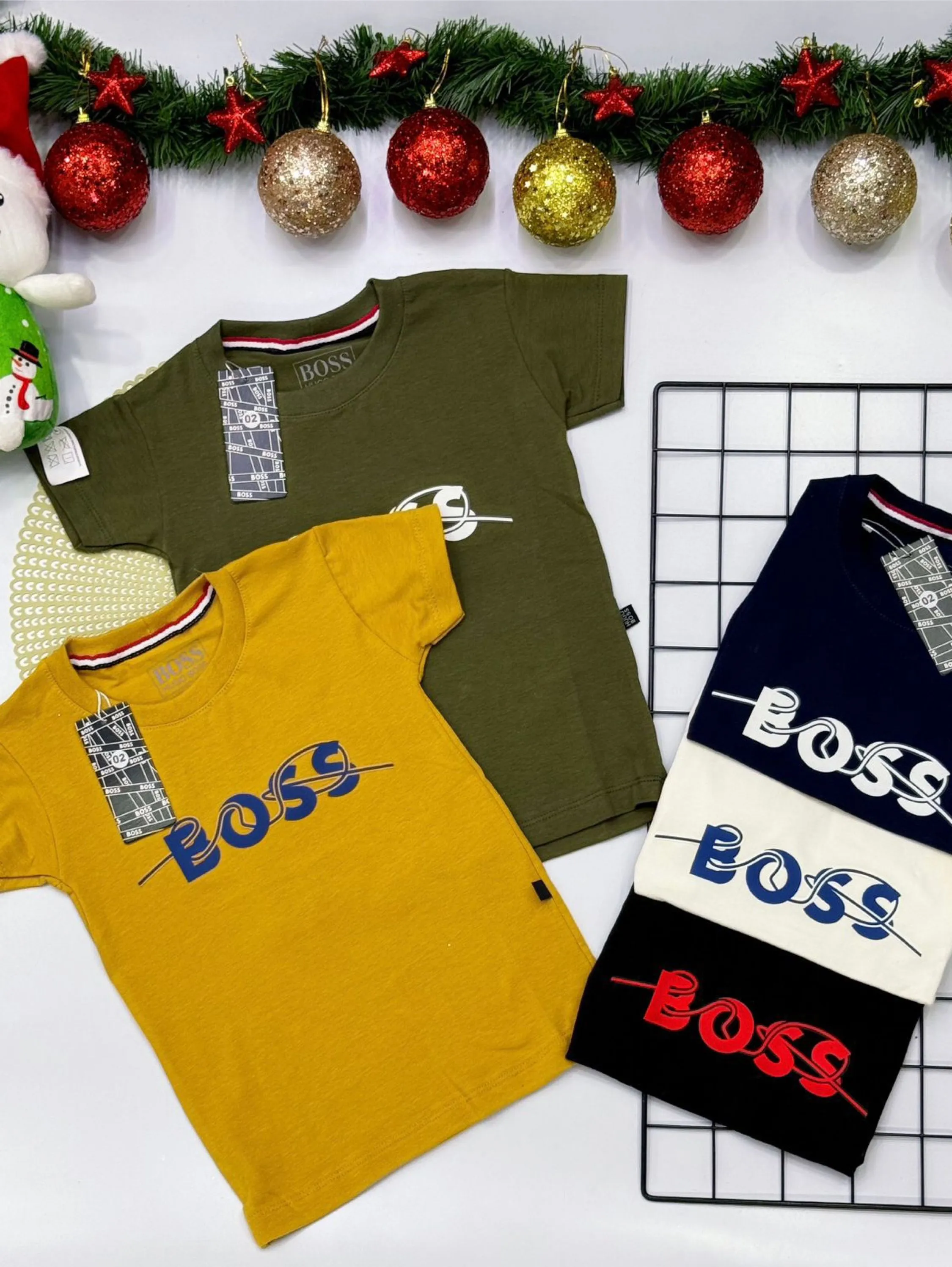 Camiseta Boss infantil/juvenil malha peruana