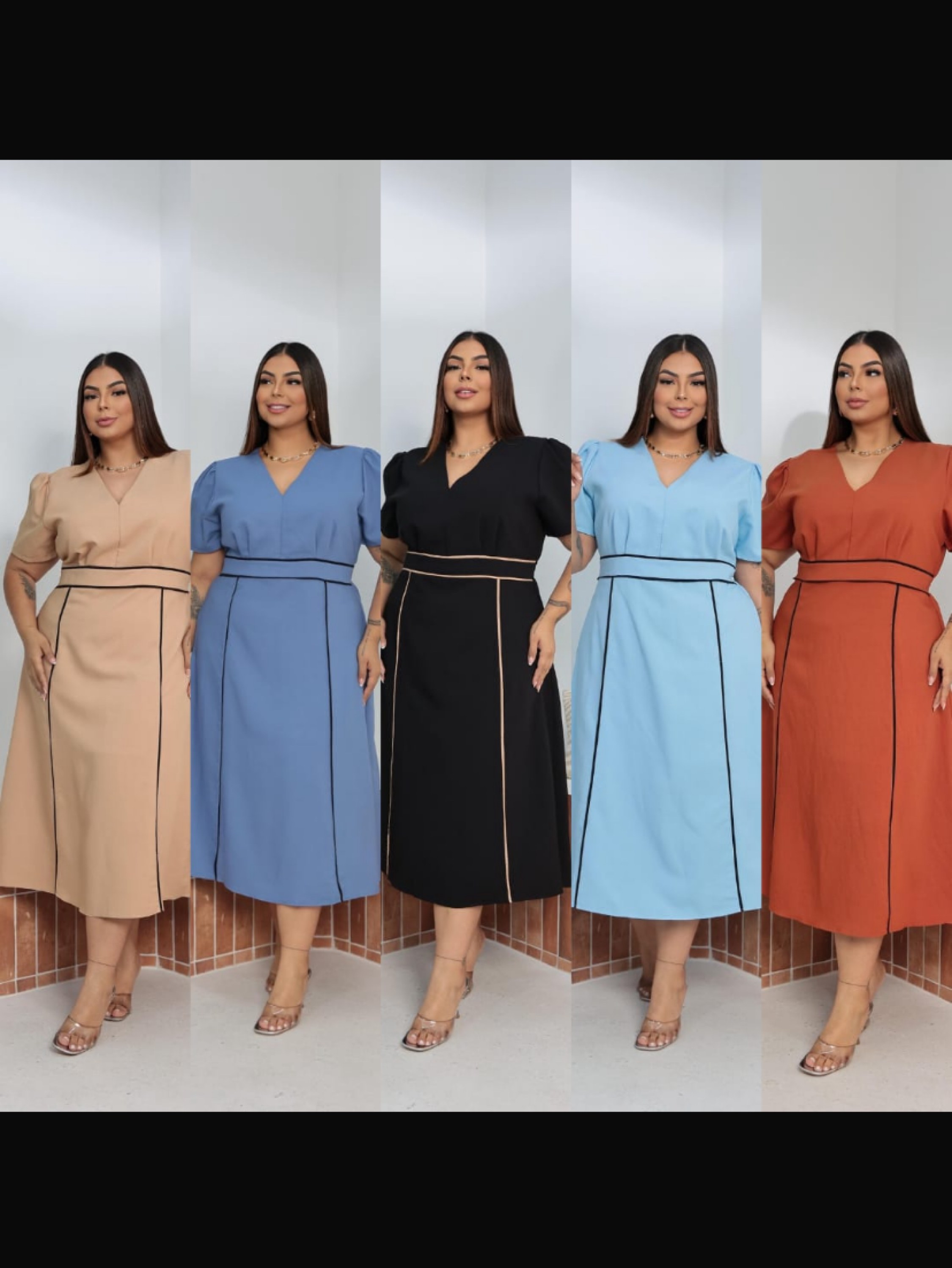 Vestido Meliza longuete Plus size