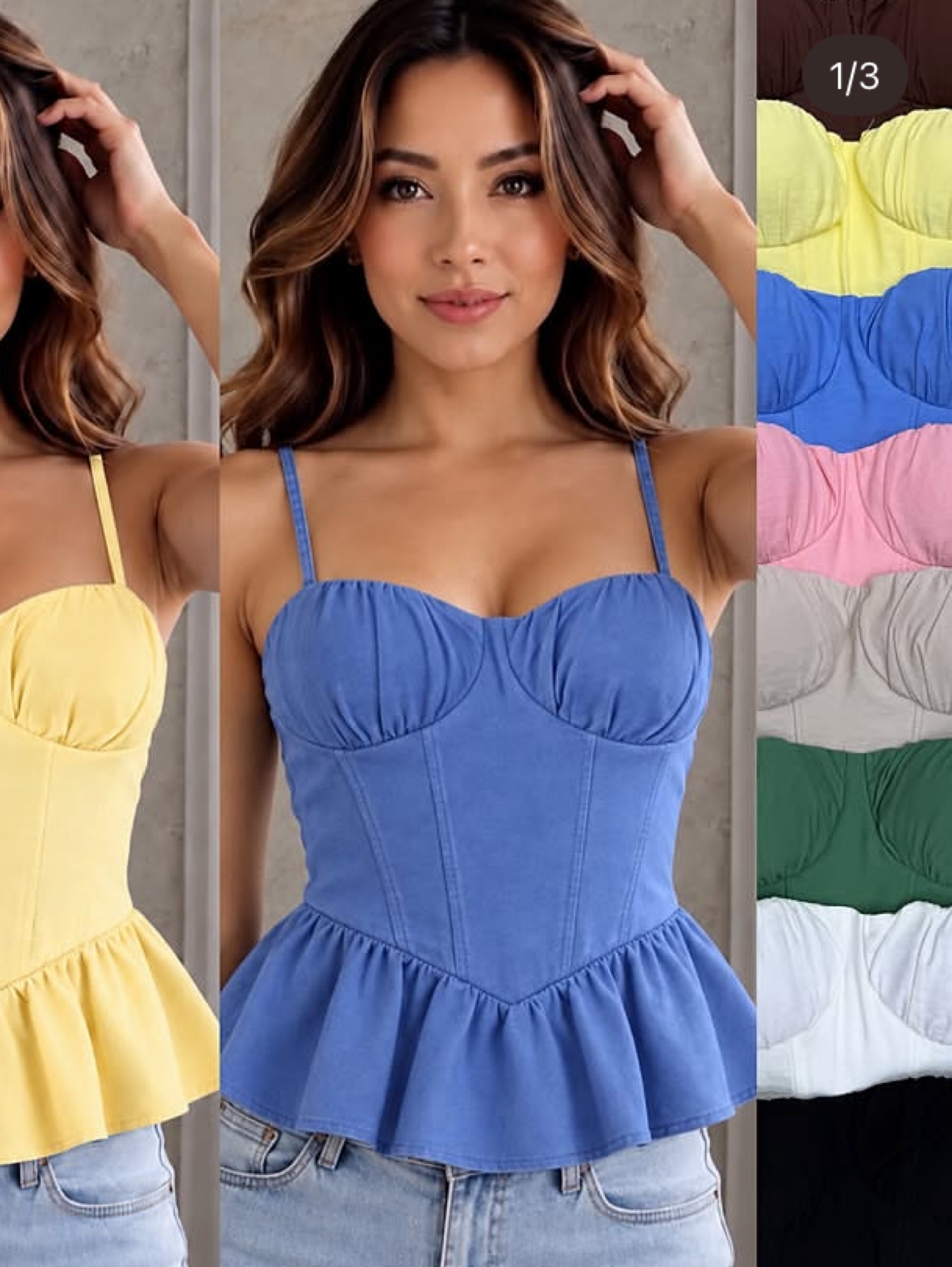 Blusa de alcinha estilo corselet