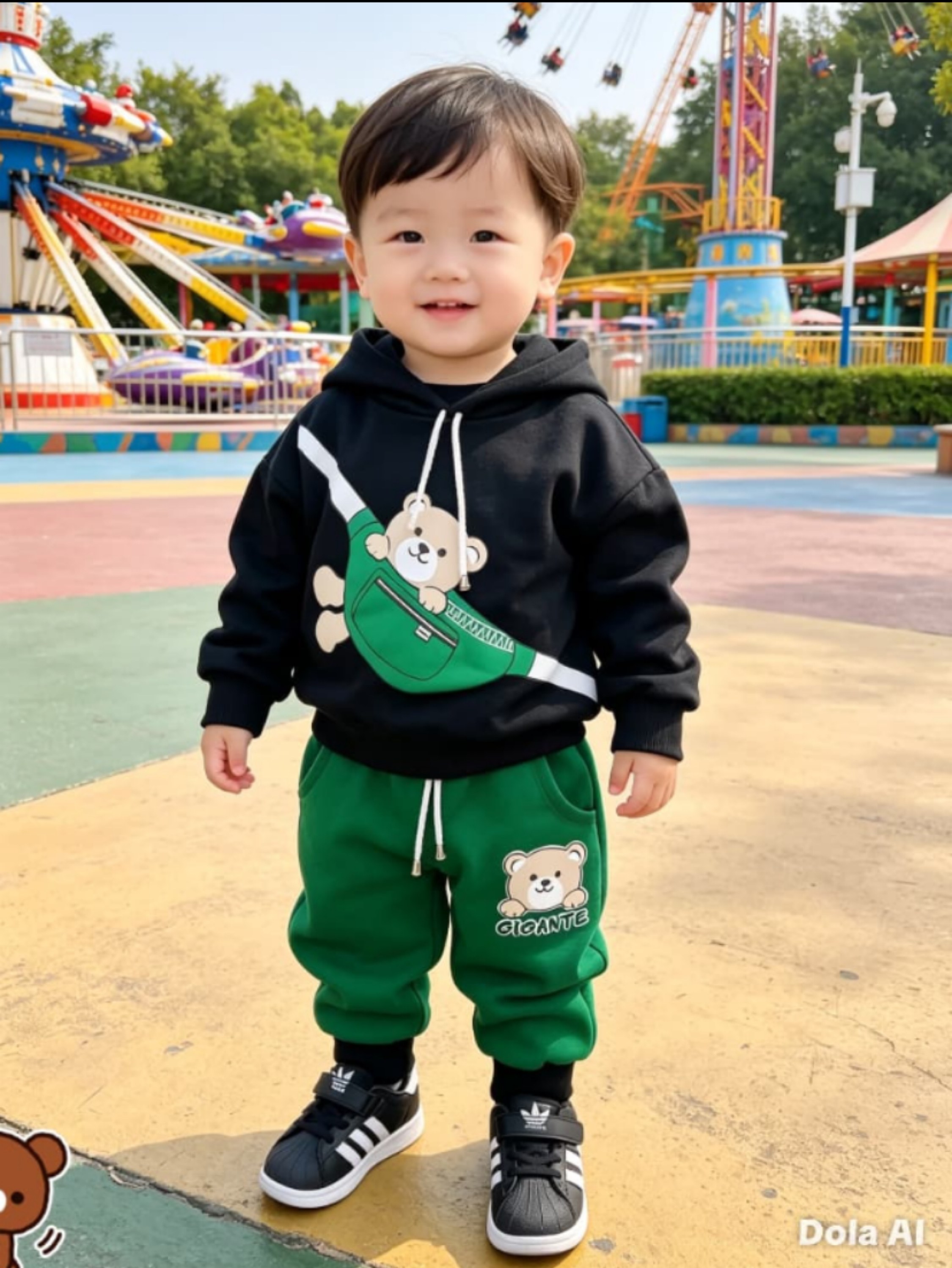 Conjunto dd moletom flanelado 2 cabos infantil