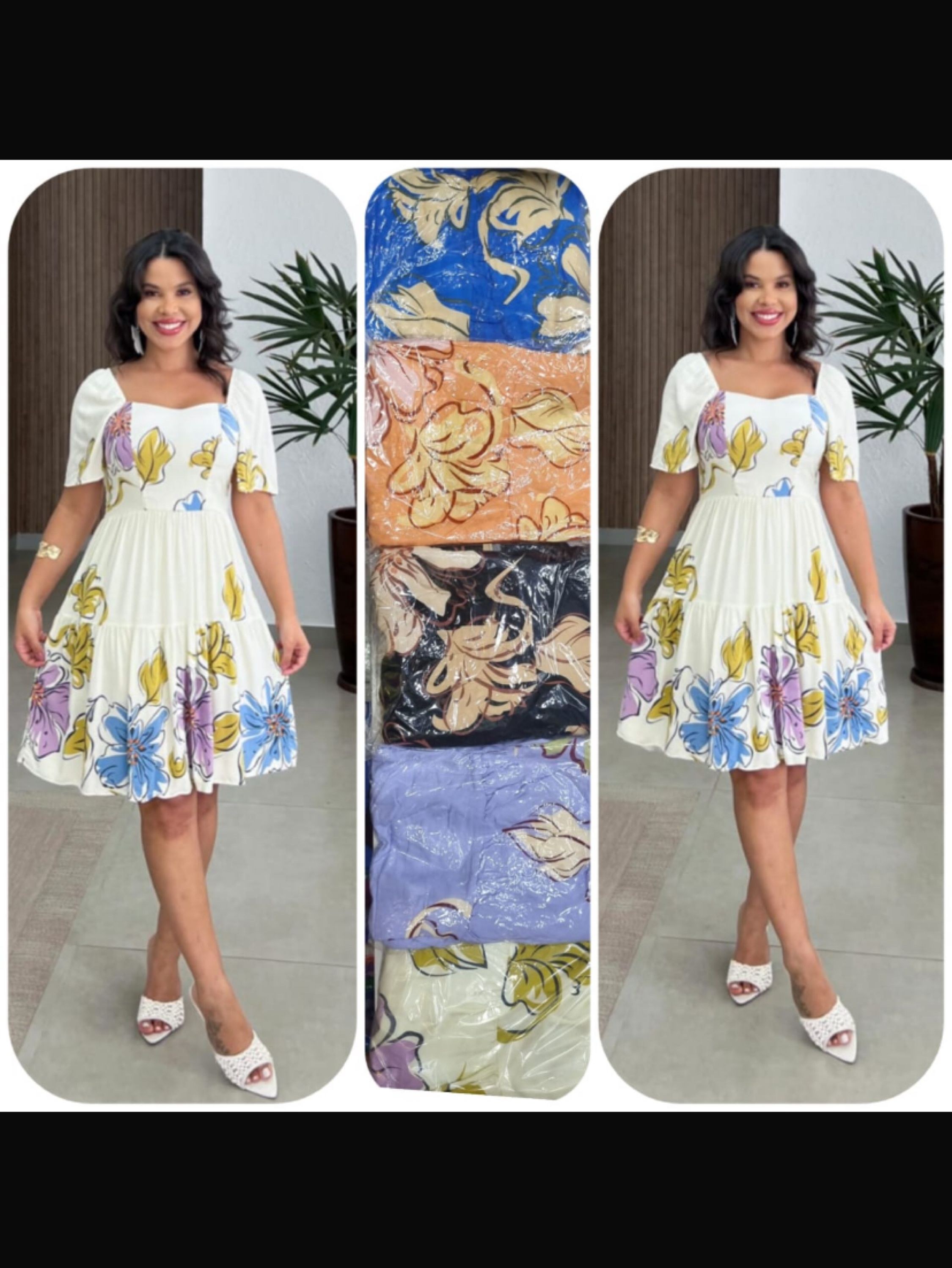 Vestido com forro de manguinha